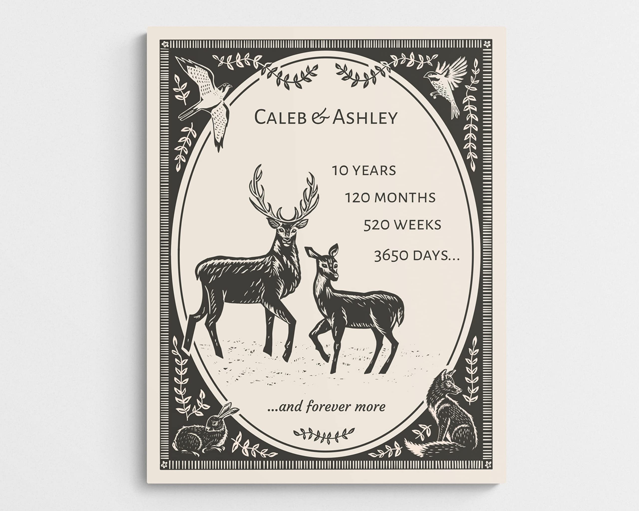 Personalized Hunting Gift for Men & Women - Custom Hand-Drawn Nature Art on 11x14 Wrapped Canvas | Valentine's Day, Anniversary, Wedding & Mother's Day Present for Outdoors Lovers | Perfect for Cabin Decor, Man Cave Wall Art & Unique Outdoor Enthusiast Gifts