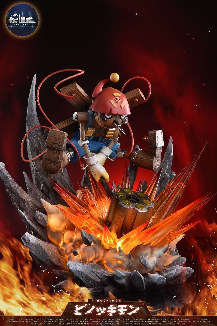 NG Studio Pinochimon Wooden Puppet Monster Toy - Collectible Action Figure for Anime Fans, Perfect for Display, Gifts, and Cosplay Props