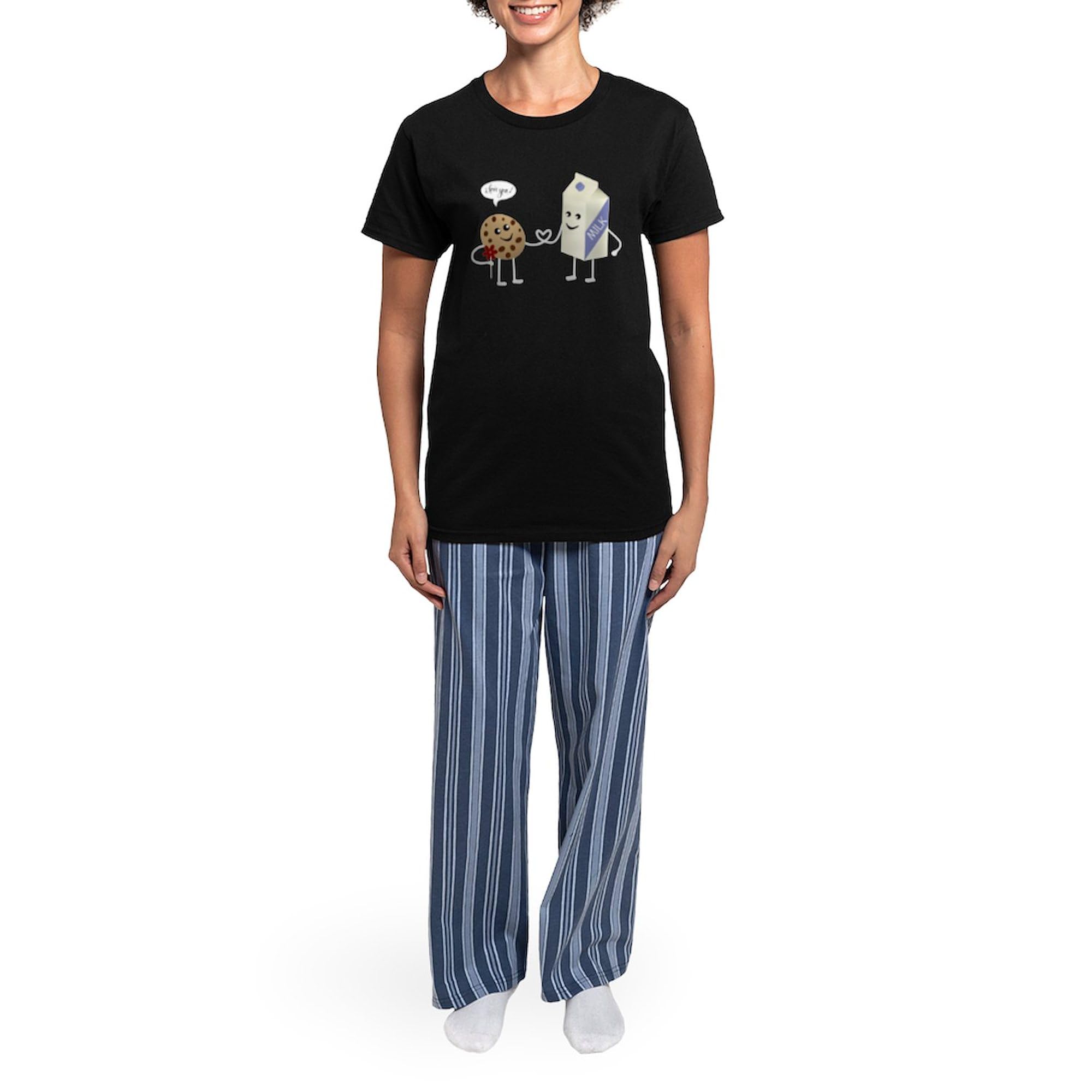 Cute Couple Milk and Cookie Pajamas for Women - Matching Sleepwear Set | Cozy & Fun Novelty PJs for Valentine's Day, Anniversary Gifts or Romantic Nights In