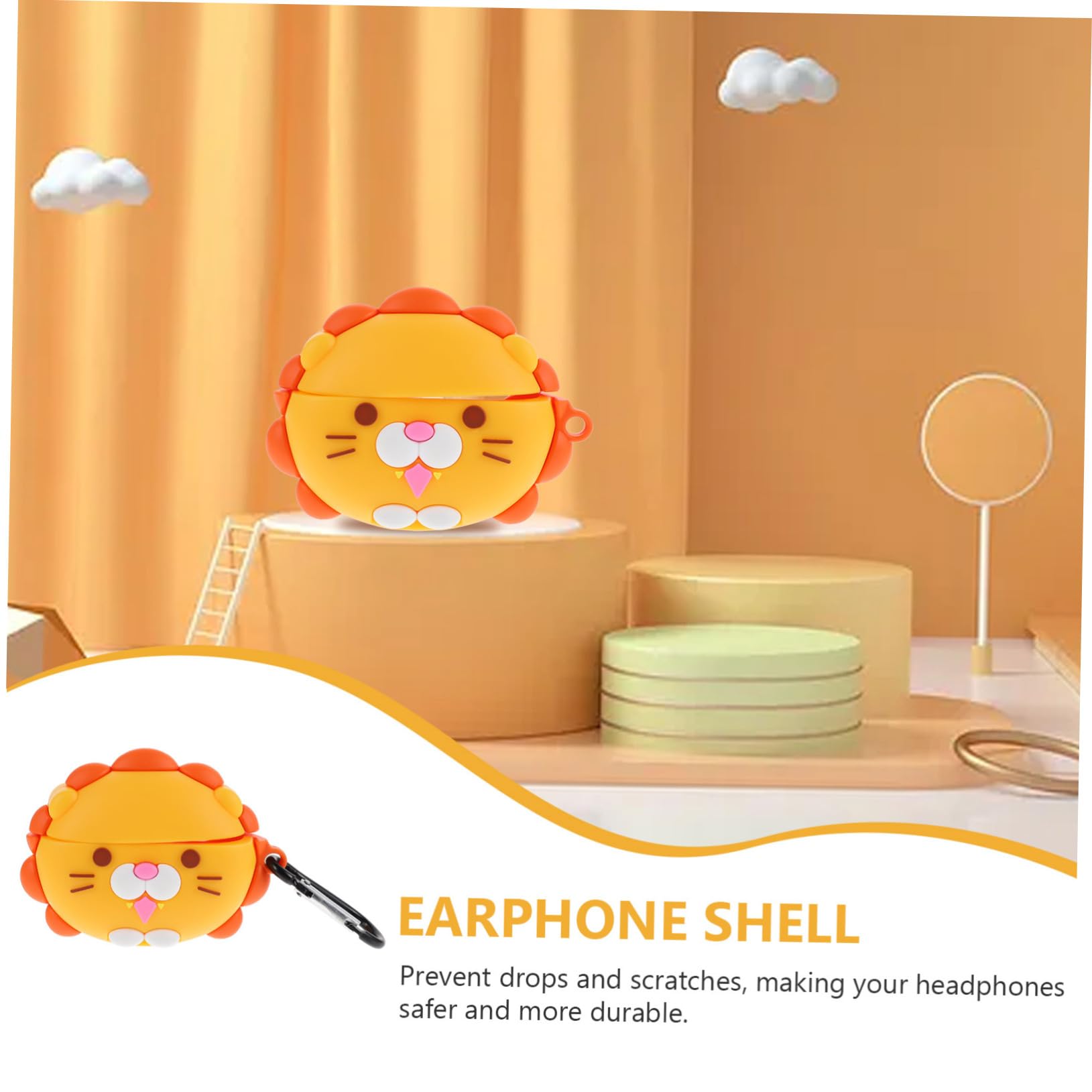 Mikikit 2-Pack Cute Headphone Case - Reliable Protector Storage Box for Earphones & Accessories - Perfect for Travel, Gym, and Daily Use