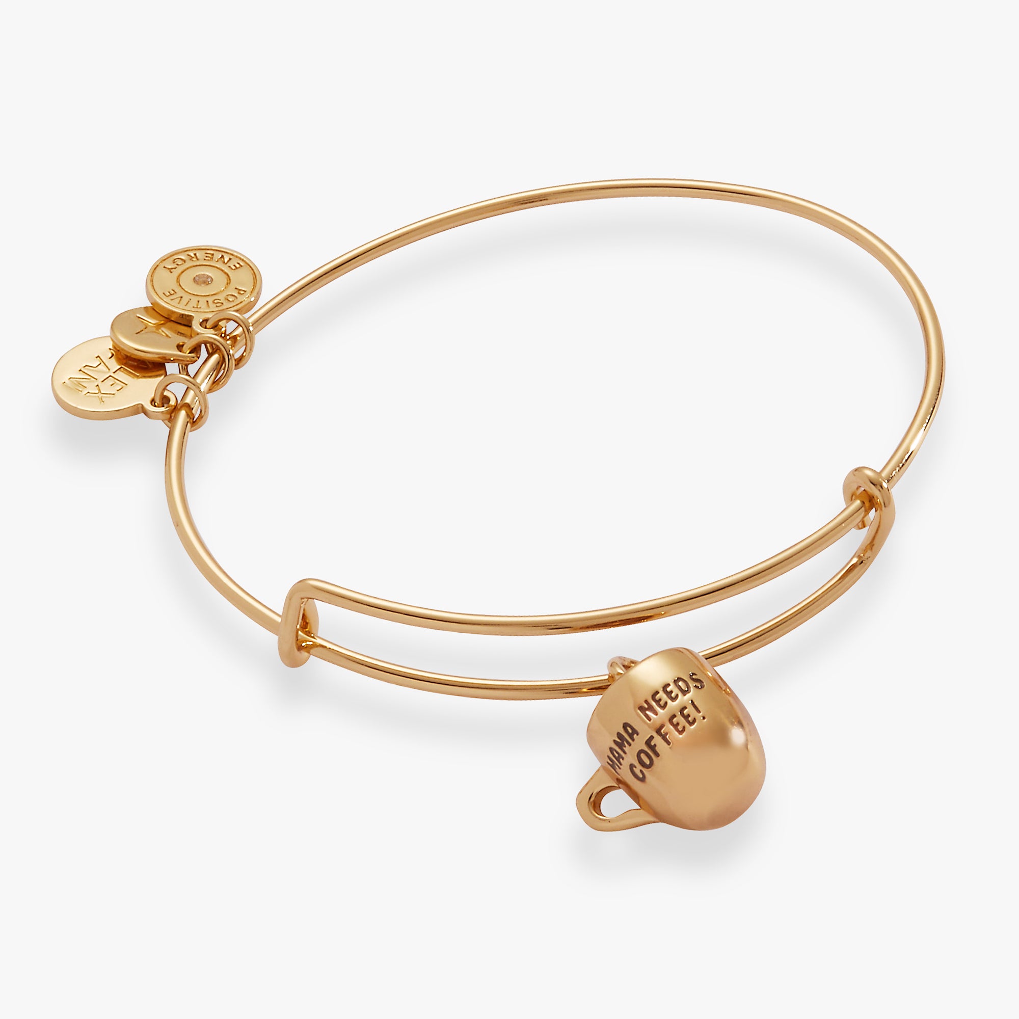 Stylish 'Mama Needs Coffee' Charm Bangle Bracelet for Women - Perfect Gift for Moms, Coffee Lovers & Self-Care Moments