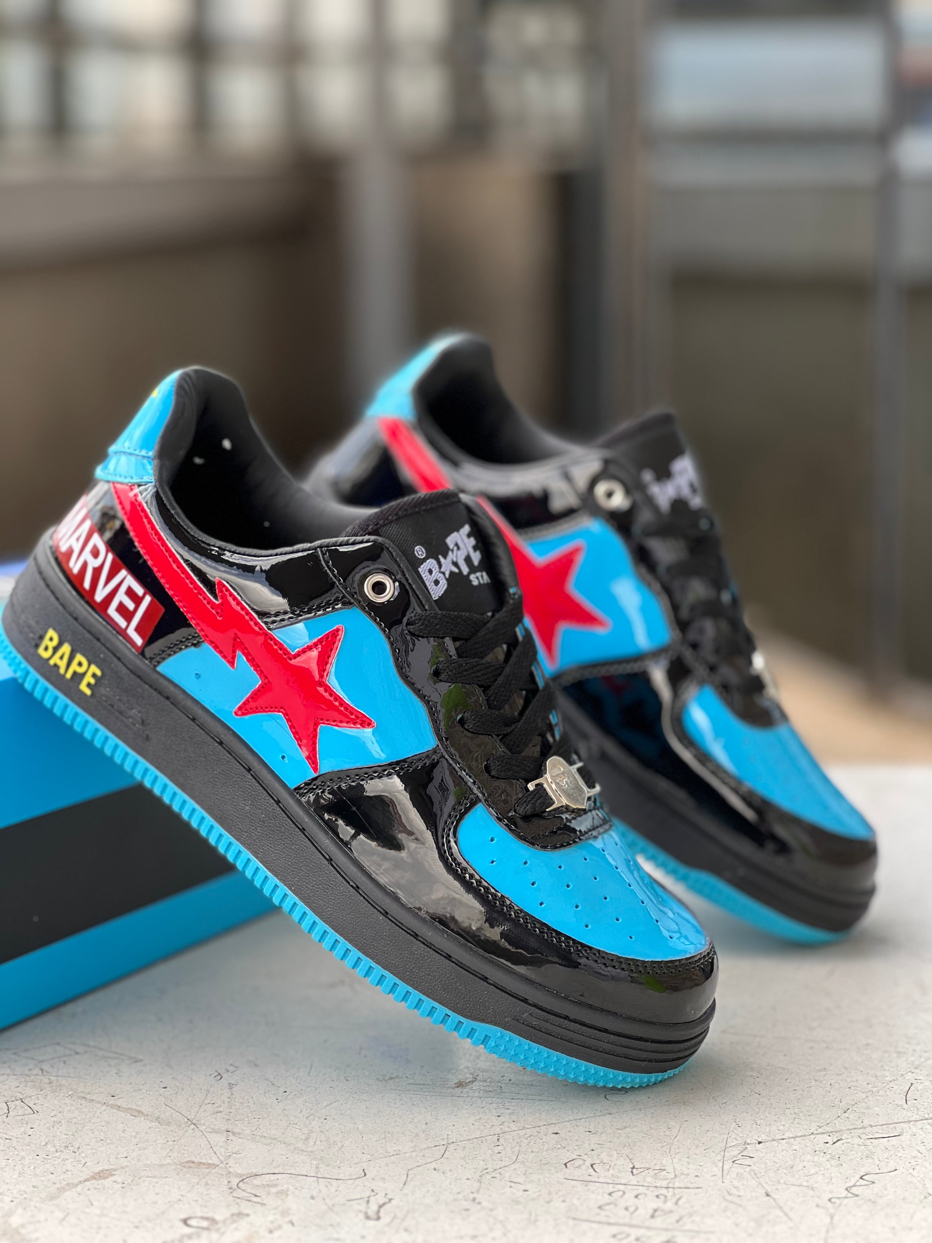 BAPE STA Sneakers Marvel Black - Limited Edition Streetwear Shoes for Men & Women | Perfect for Casual Wear, Sneaker Collecting, and Urban Fashion