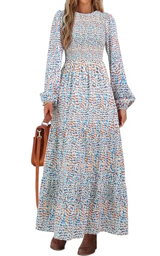 Floral Blue White