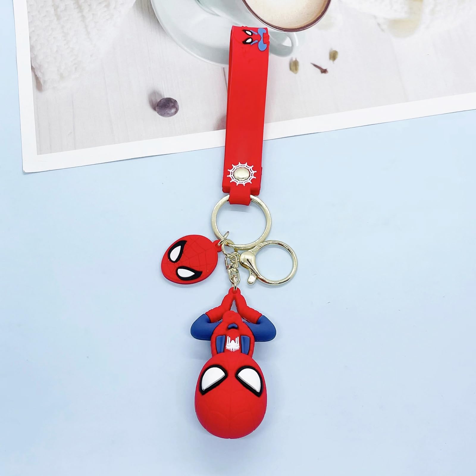 Cute Cartoon Keychain for Kids - Durable Keyring Accessories for Girls & Boys, Car Charms, Backpack Decor, Wristlet Key Holder - Perfect for School, Travel, Gifts & Everyday Use