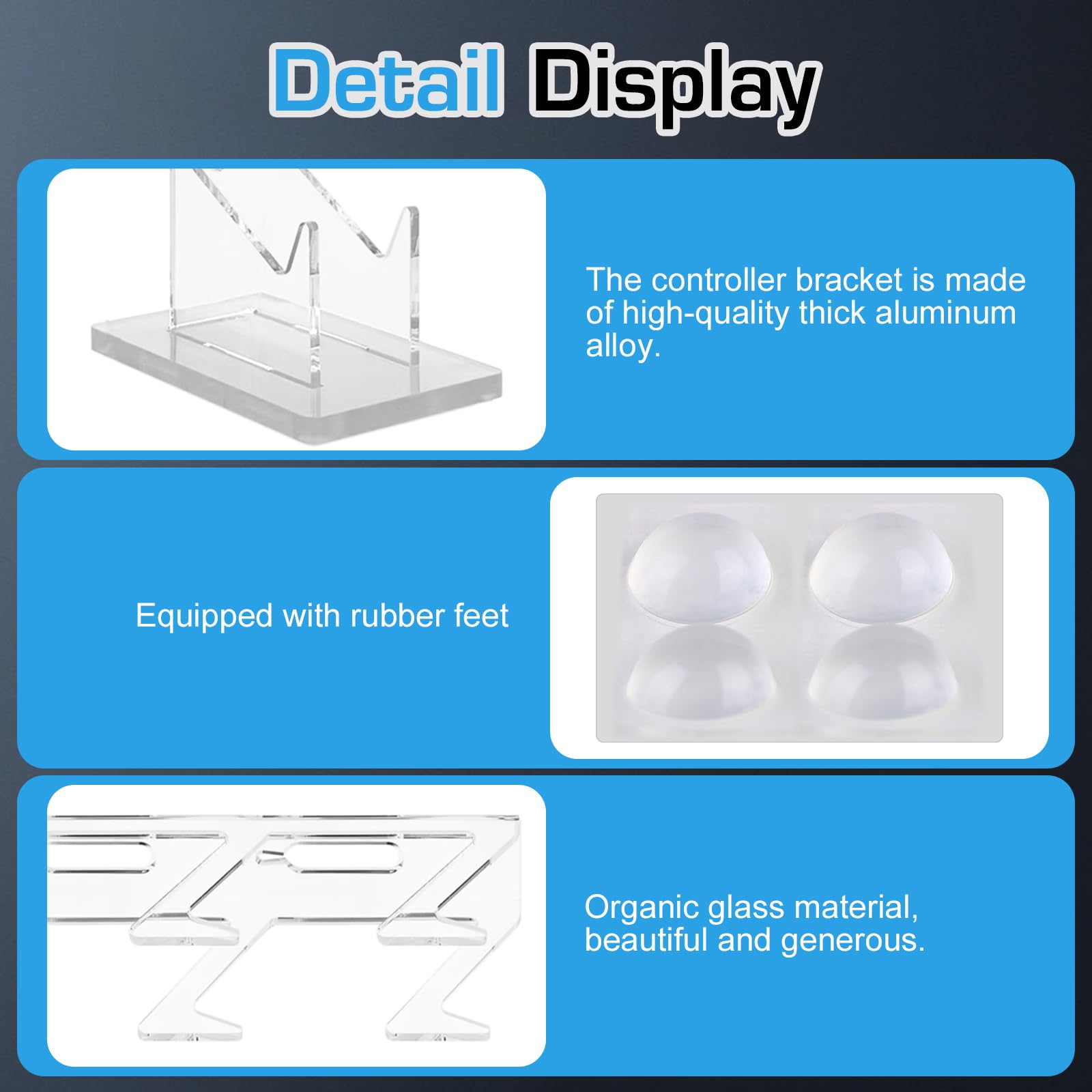 Nizirioo 3-Layer Acrylic Controller Stand Holder - Universal Gaming Accessory for Xbox One, Switch, PS4, PS5 - Perfect for Organized Gaming Setup & Display