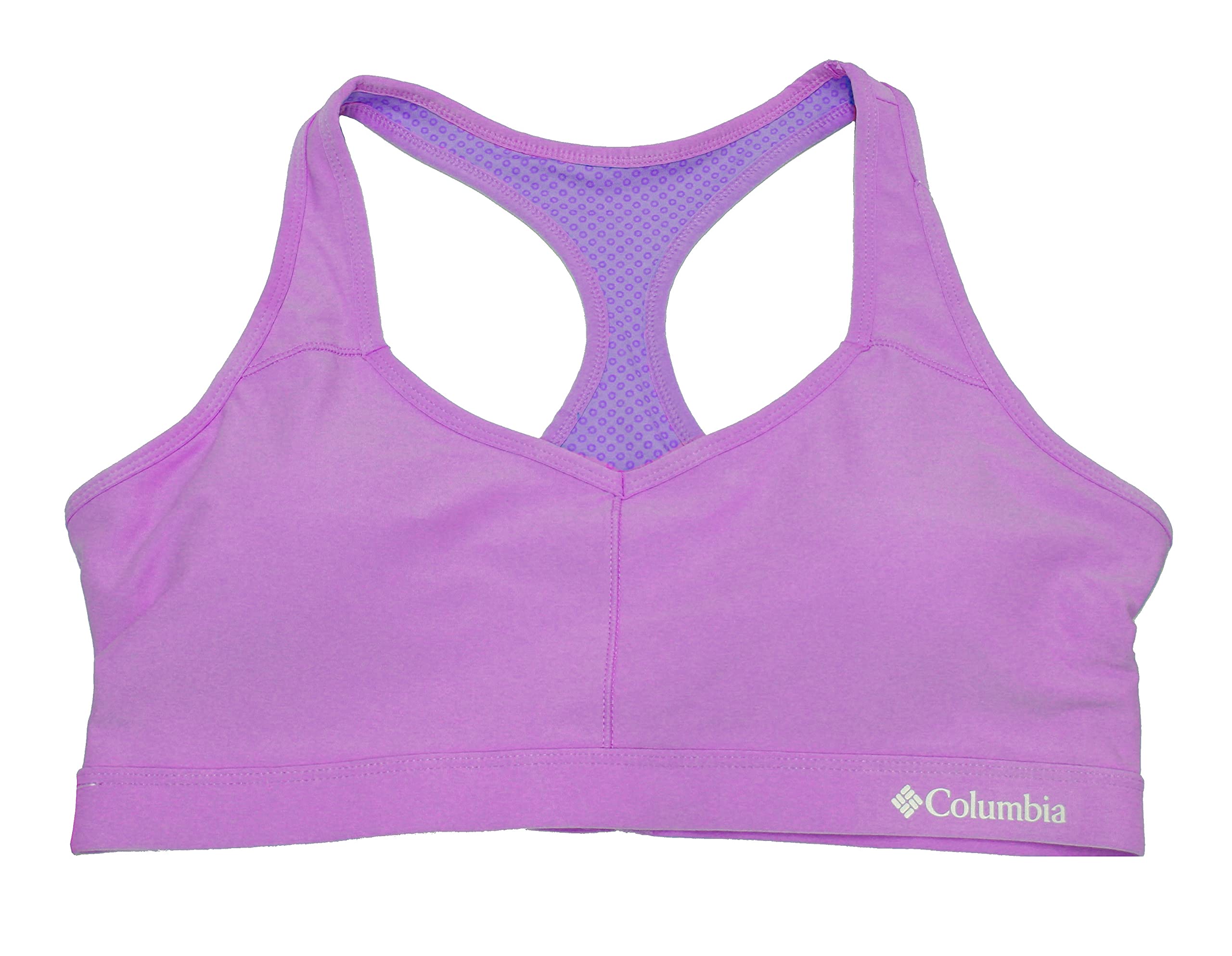 Columbia Women's 1 Pack Tech Omni Freeze Zero (OFZ) Racer-Back Sports Bra - High Support, Moisture-Wicking & Cooling, Purple, Medium - Perfect for Running, Yoga & High-Intensity Workouts