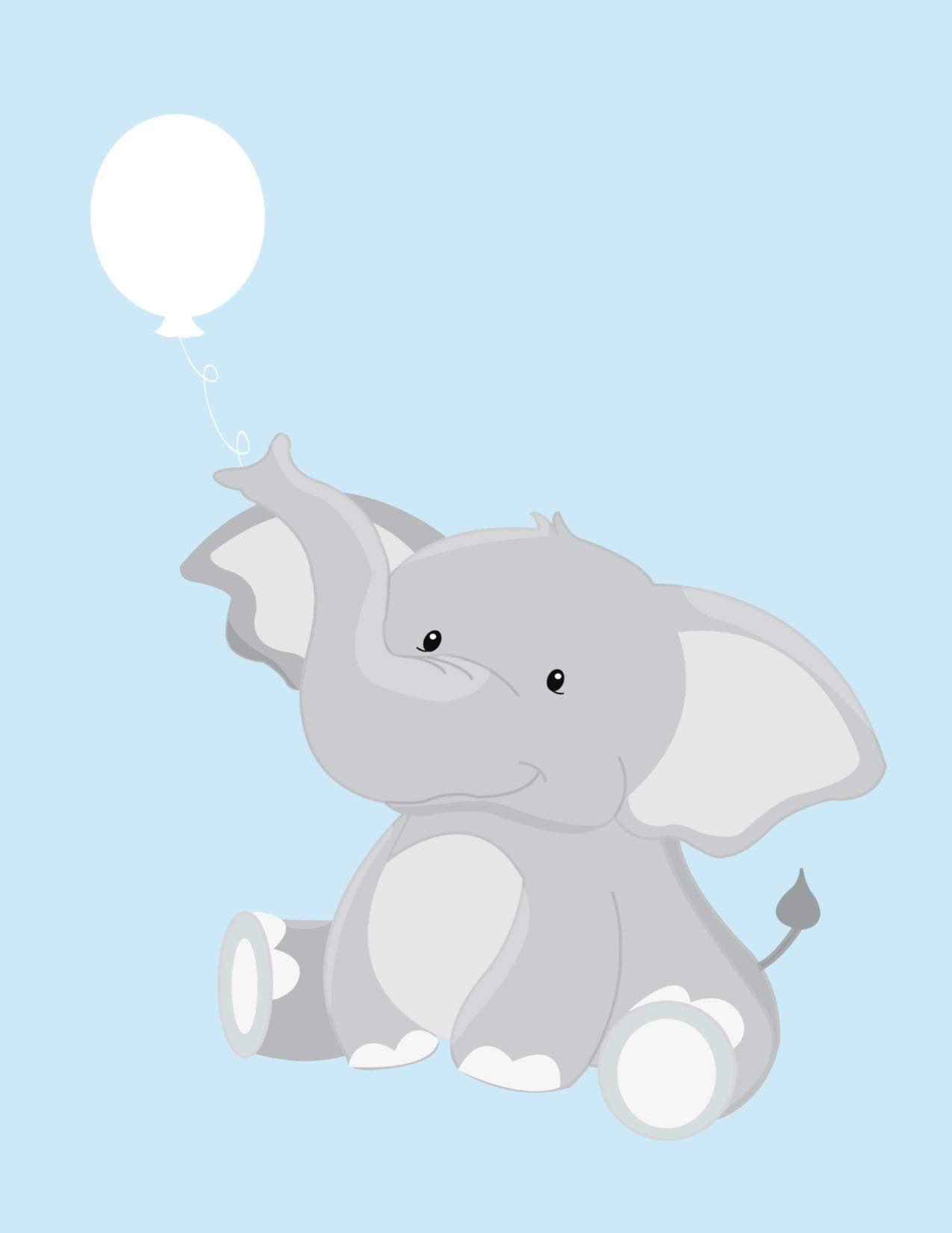 Baby Blue Boy Elephant Nursery Decor - Set of 3 Unframed Wall Art Prints - Dream Big Little One, You Are So Loved - Perfect for Baby Showers, Newborn Gifts & Kids Room Decoration