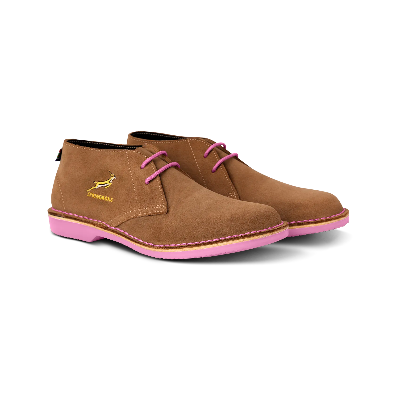 Heritage Springbok Women's Shoes with Pink Sole - Comfortable & Stylish Sneakers for Casual Wear, Walking, and Everyday Fashion