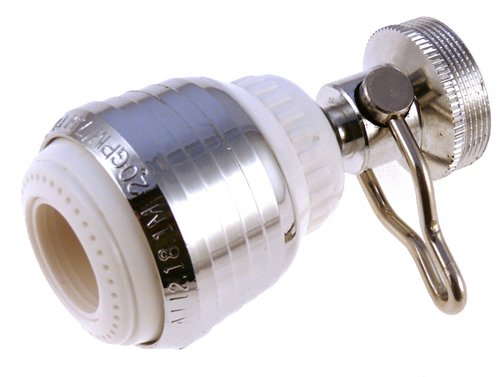 High Flow 2.2 GPM Kitchen Faucet Aerator with On/Off & Swivel Spray - Perfect for Washing Dishes, Filling Pots & Cleaning Sinks