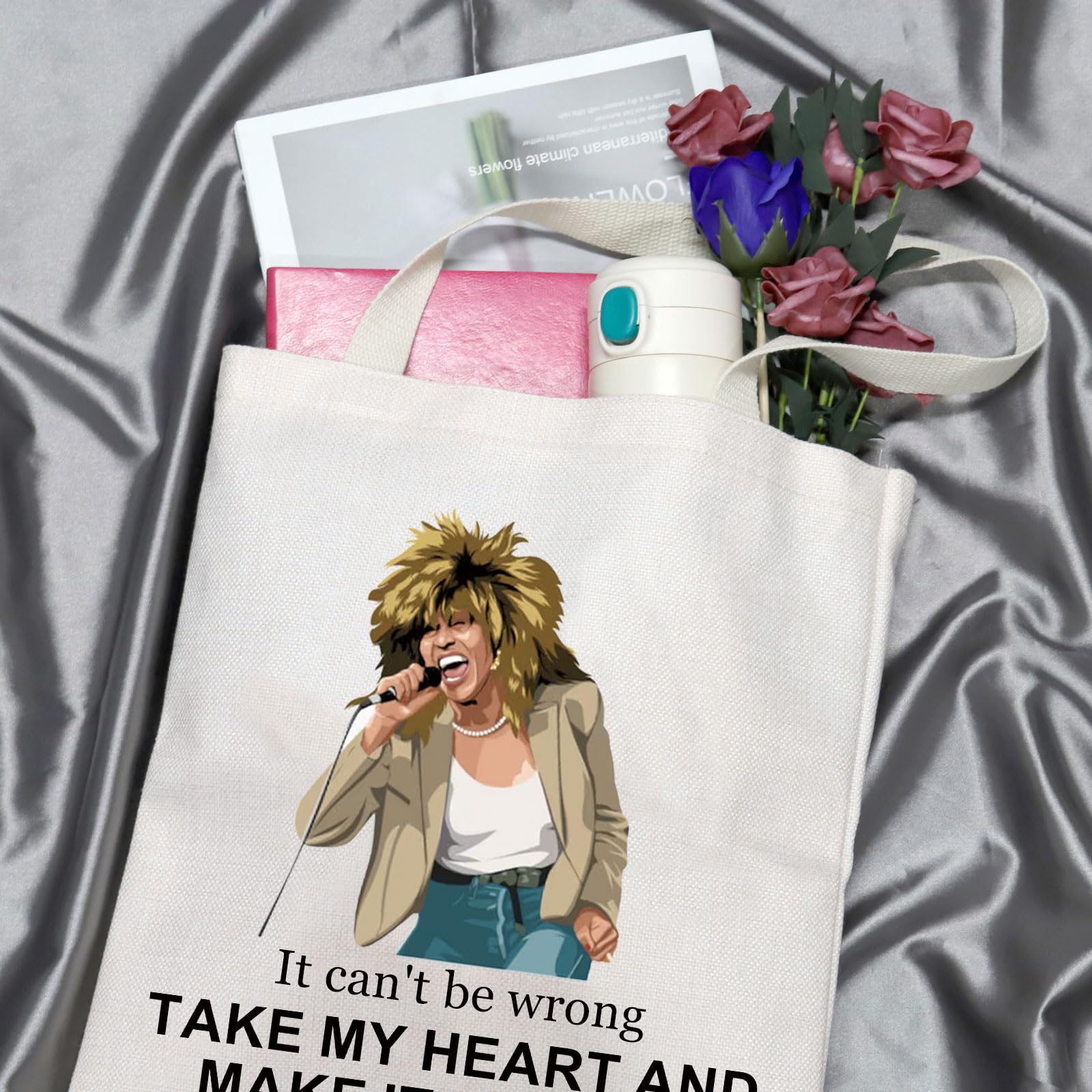 GJTIM Tina Musical Gift Zipper Pouch - Inspired by Broadway Musicians with Song Lyrics Print - Perfect Makeup Bag for Theatre Lovers & Music Enthusiasts (Great for Concerts, Travel & Daily Use)