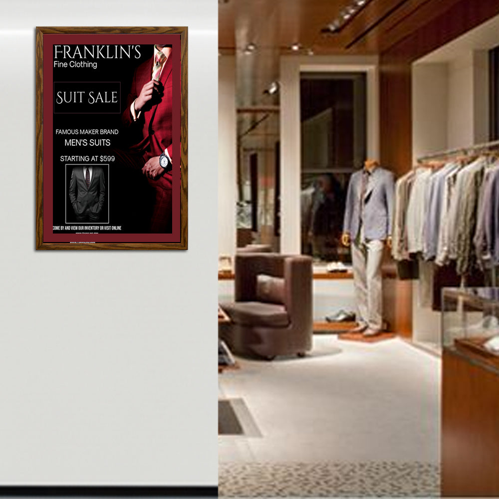 16x20 Designer Wood Snap Frames for Posters - 2 Wide Matboard Included - Perfect for Home Decor, Office Display & Art Gallery Exhibitions