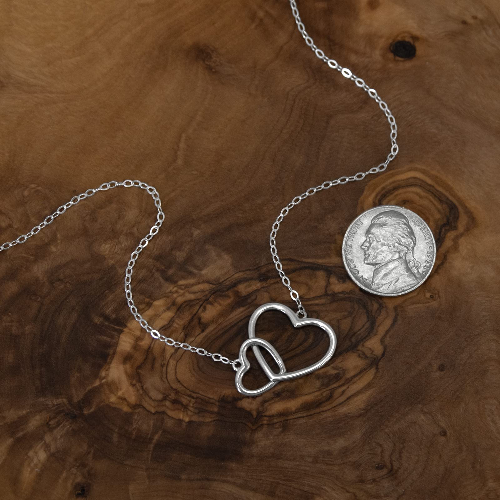 EFYTAL Mother Daughter Heart Necklace - Sterling Silver Matching Jewelry Gift for Women & Teen Girls | Birthday, Graduation, Confirmation Present | Perfect for Everyday Wear & Special Occasions
