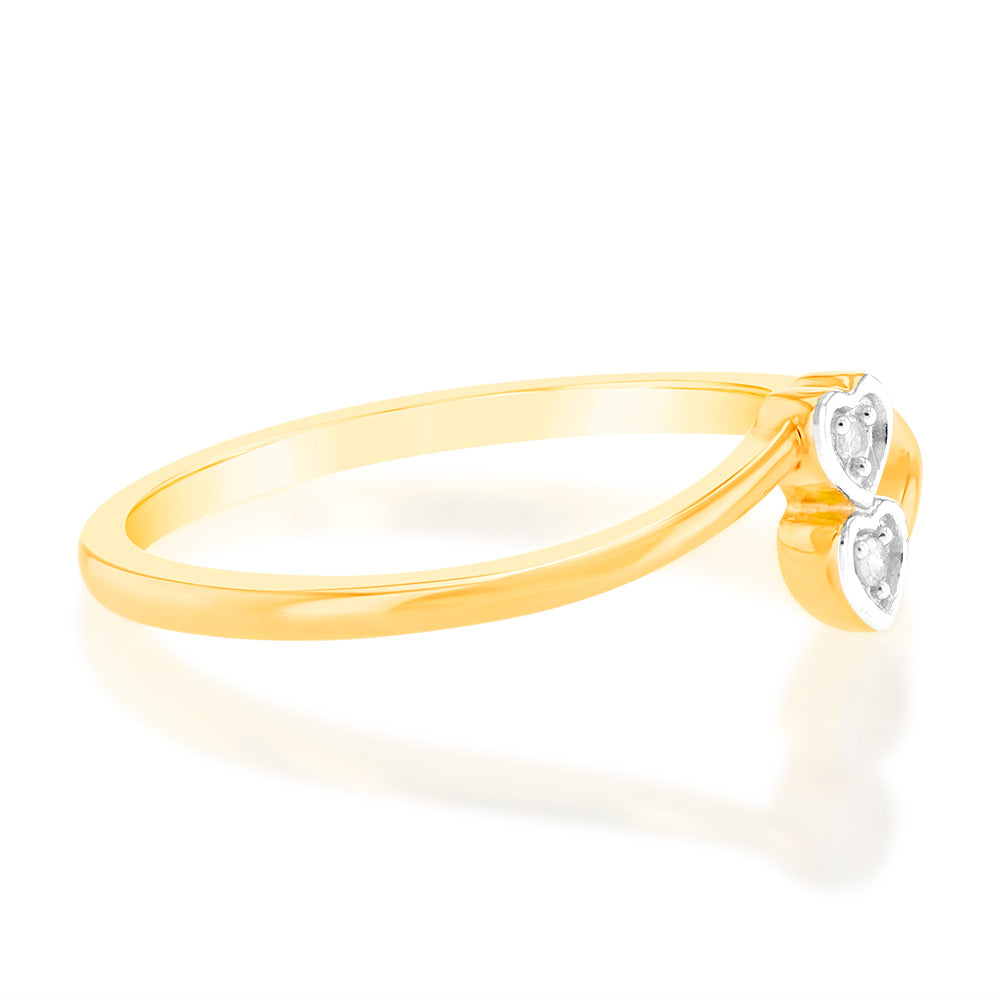 2 Carat Heart Shaped Diamond Ring in 9K Yellow Gold - Perfect for Valentine's Day Gifts & Anniversary Presents
