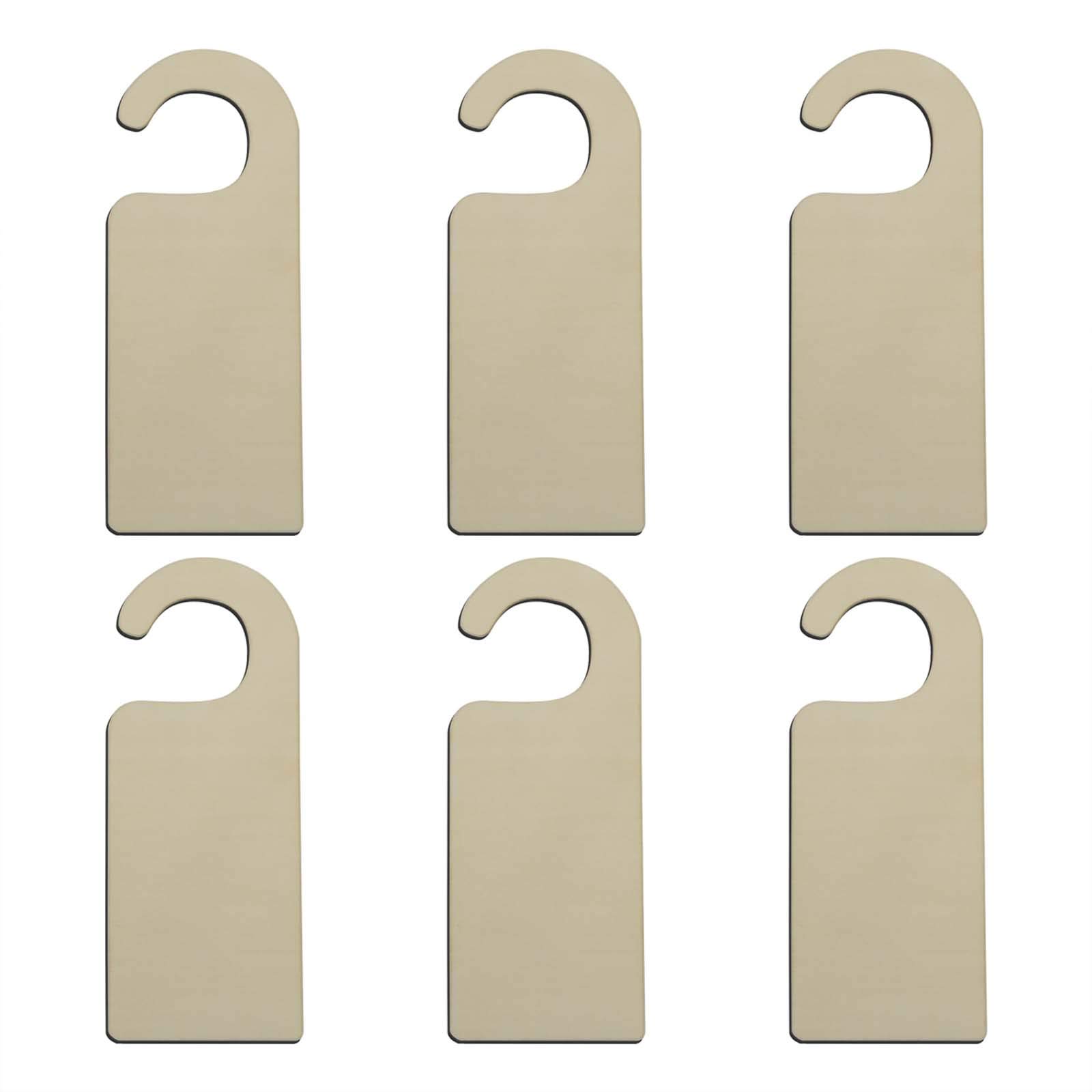 6 Pcs Wooden Blackboards Door Sign Hanger - Mini Double-Sided Wood Chalkboards for Messages, Notes & Memos - Hangs on Door Knob (Natural Wood) - Perfect for Home, Office, Classroom & Restaurant Decor