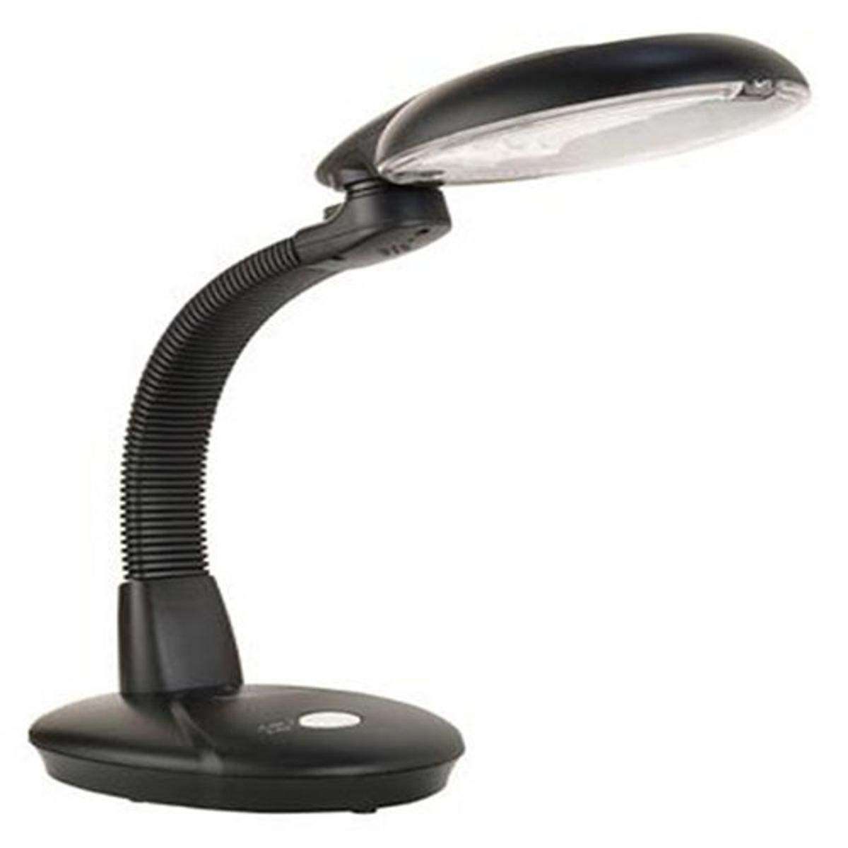 Energy Saving Desk Lamp - Sunpentown SL-823B Black (2-Tube) | Adjustable LED Task Light for Office, Study & Reading | Eco-Friendly Workspace Lighting