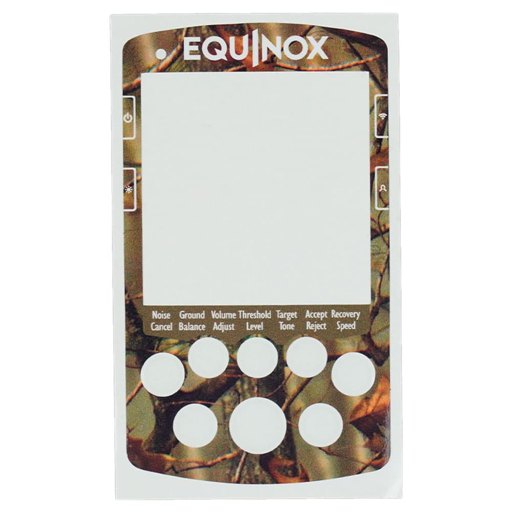 Minelab Equinox 800 & 600 Metal Detector Keypad Stickers - 1 Count - Waterproof & Durable Labels for Easy Control in All Weather Conditions