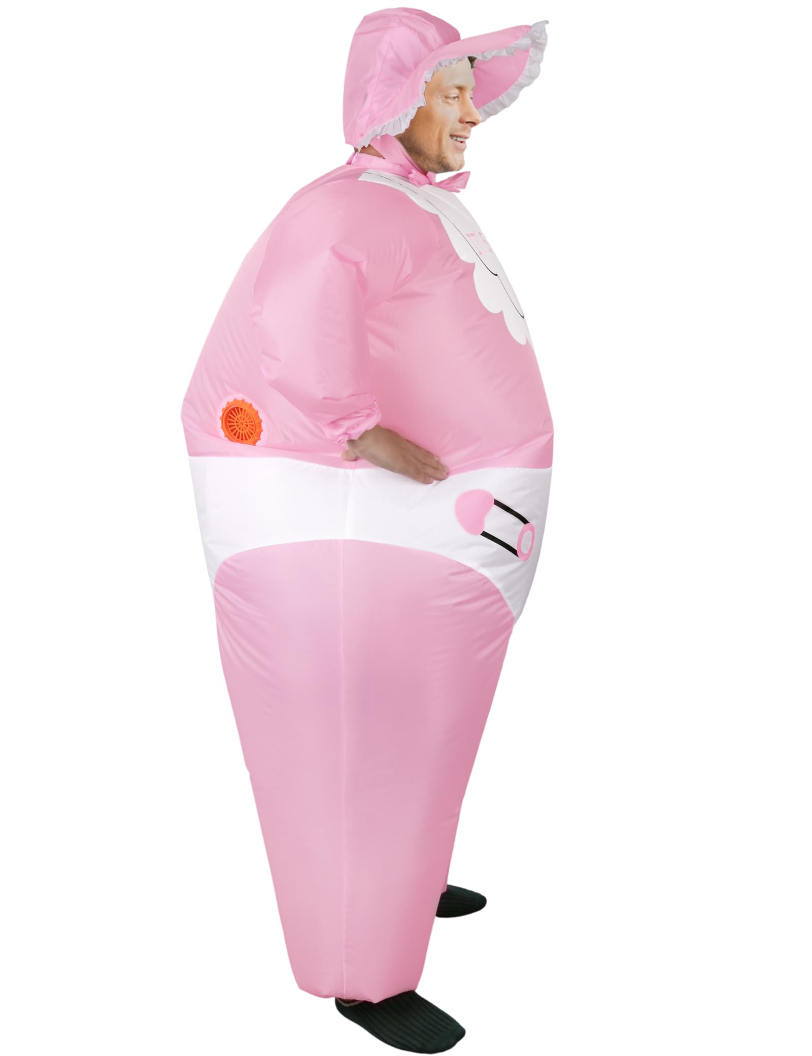 Funny Inflatable Baby Costume for Adults - Hilarious Halloween Blow Up Outfit for Baby Shower & Gender Reveal Parties - Perfect for Cosplay, Themed Events & Viral Videos