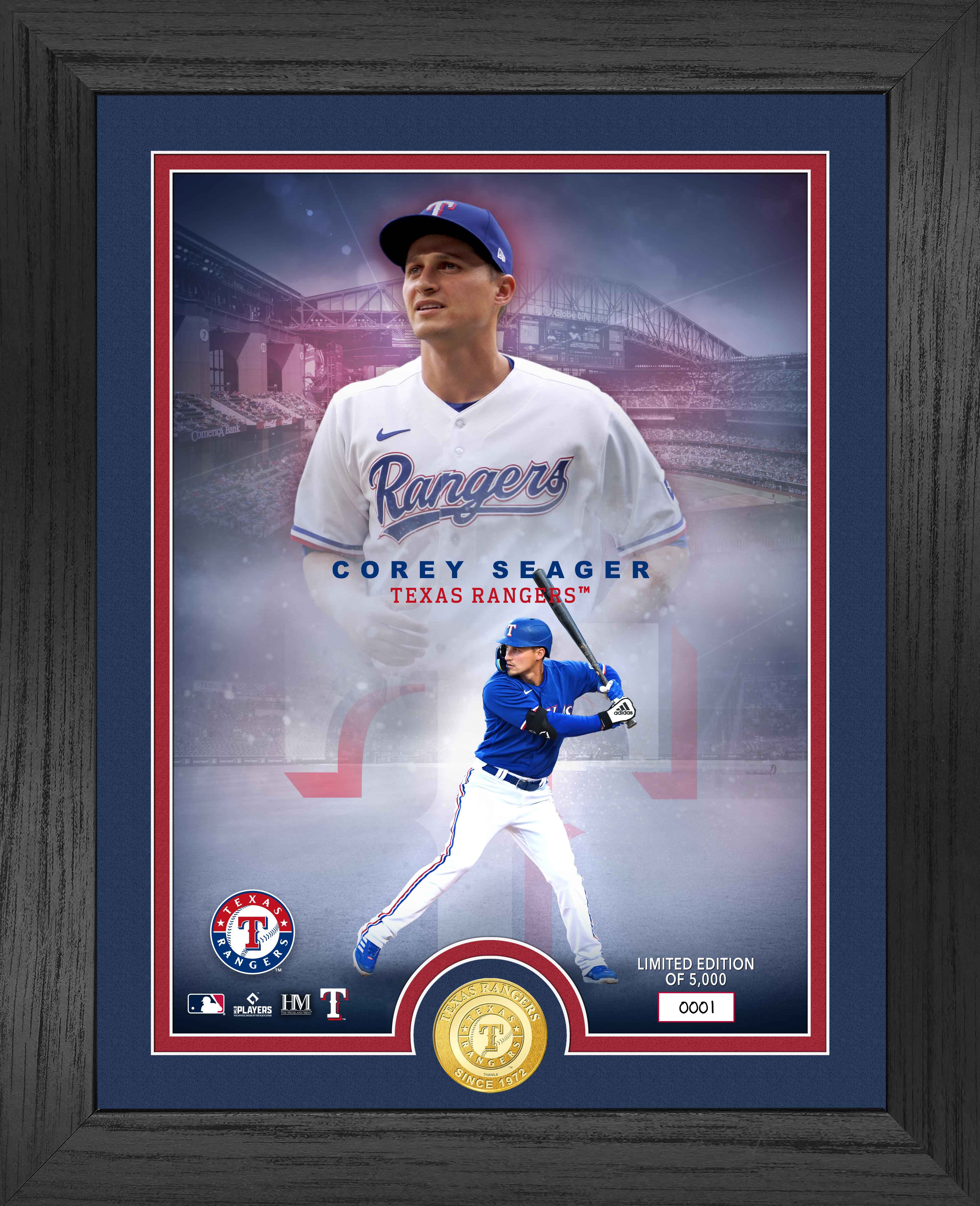 Corey Seager Texas Rangers Legends Commemorative Bronze Coin with Photo - Limited Edition Collectible for Baseball Fans, Sports Memorabilia, and Home Decor