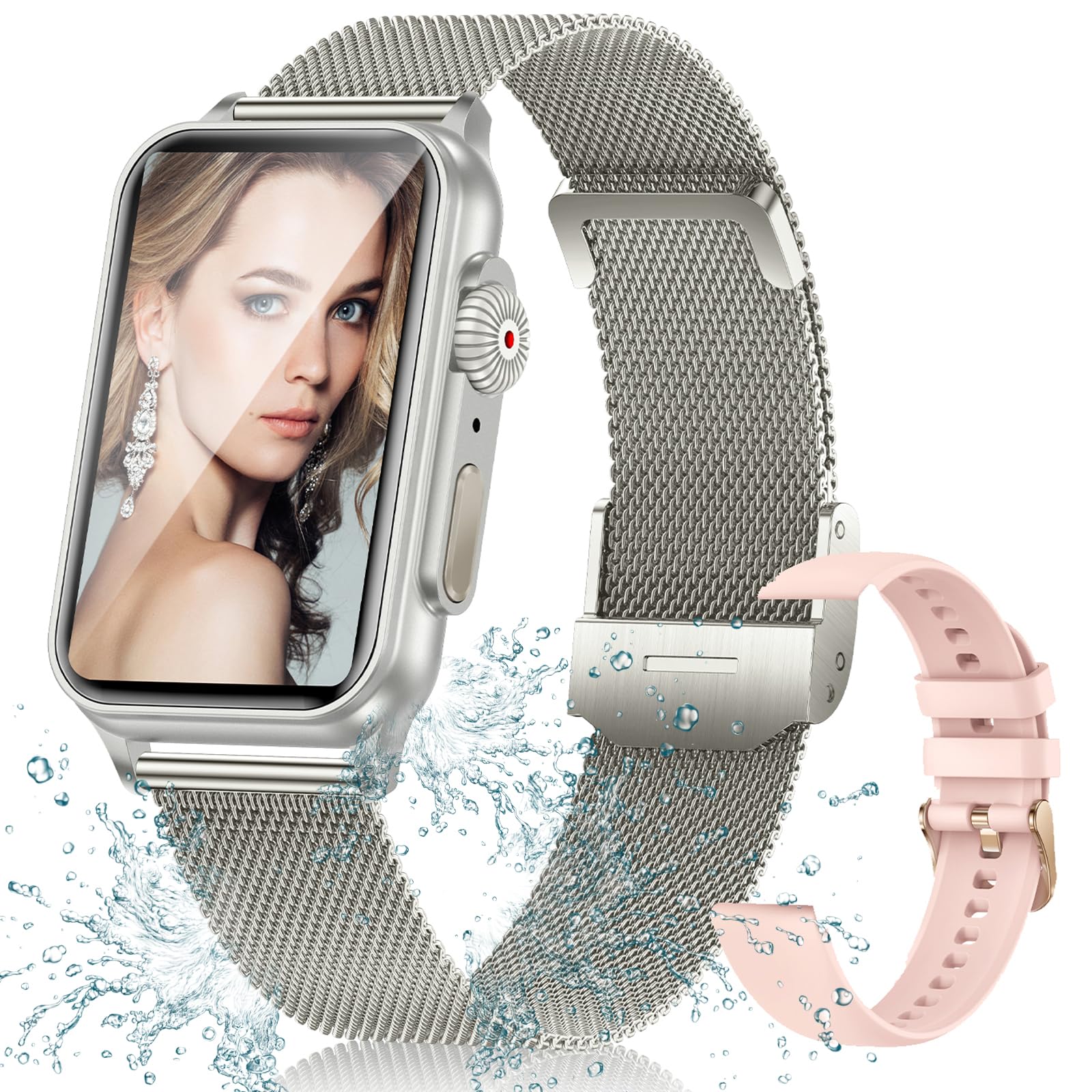 Smart Watch for Men & Women - 130+ Sports Modes, GPS Fitness Tracker, IP68 Waterproof, Heart Rate & Blood Oxygen Monitor, Sleep Tracking - Perfect for Running, Swimming & Daily Activity Tracking