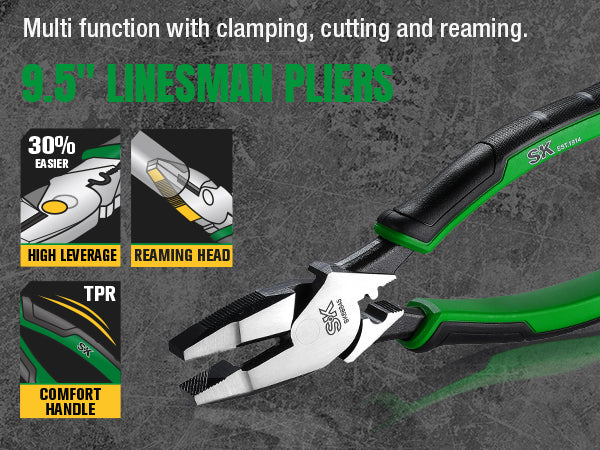 5-Piece Dual Material Multi-Purpose Pliers Set - Heavy Duty Home Repair, DIY Projects & Automotive Maintenance Tool Kit