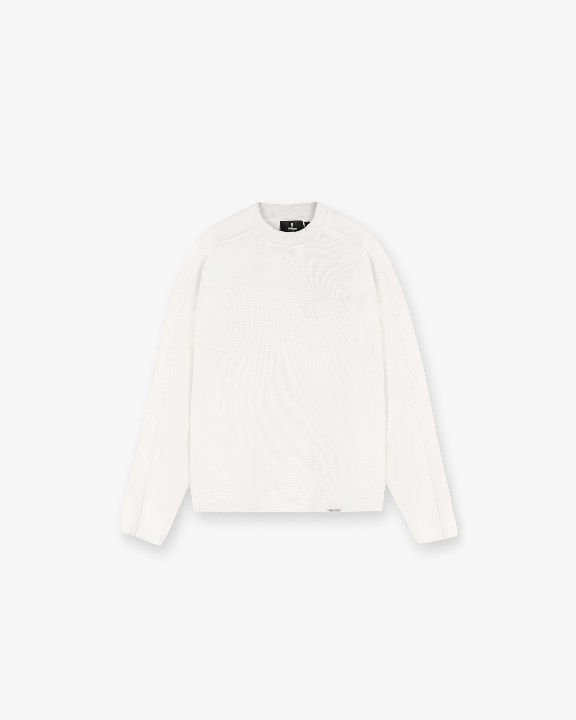 Waffle Long Sleeve T-Shirt for Men & Women | Soft Thermal Crewneck Shirt | Flat White Casual Wear for Fall & Winter | Perfect for Layering, Outdoor Activities, and Cozy Home Wear
