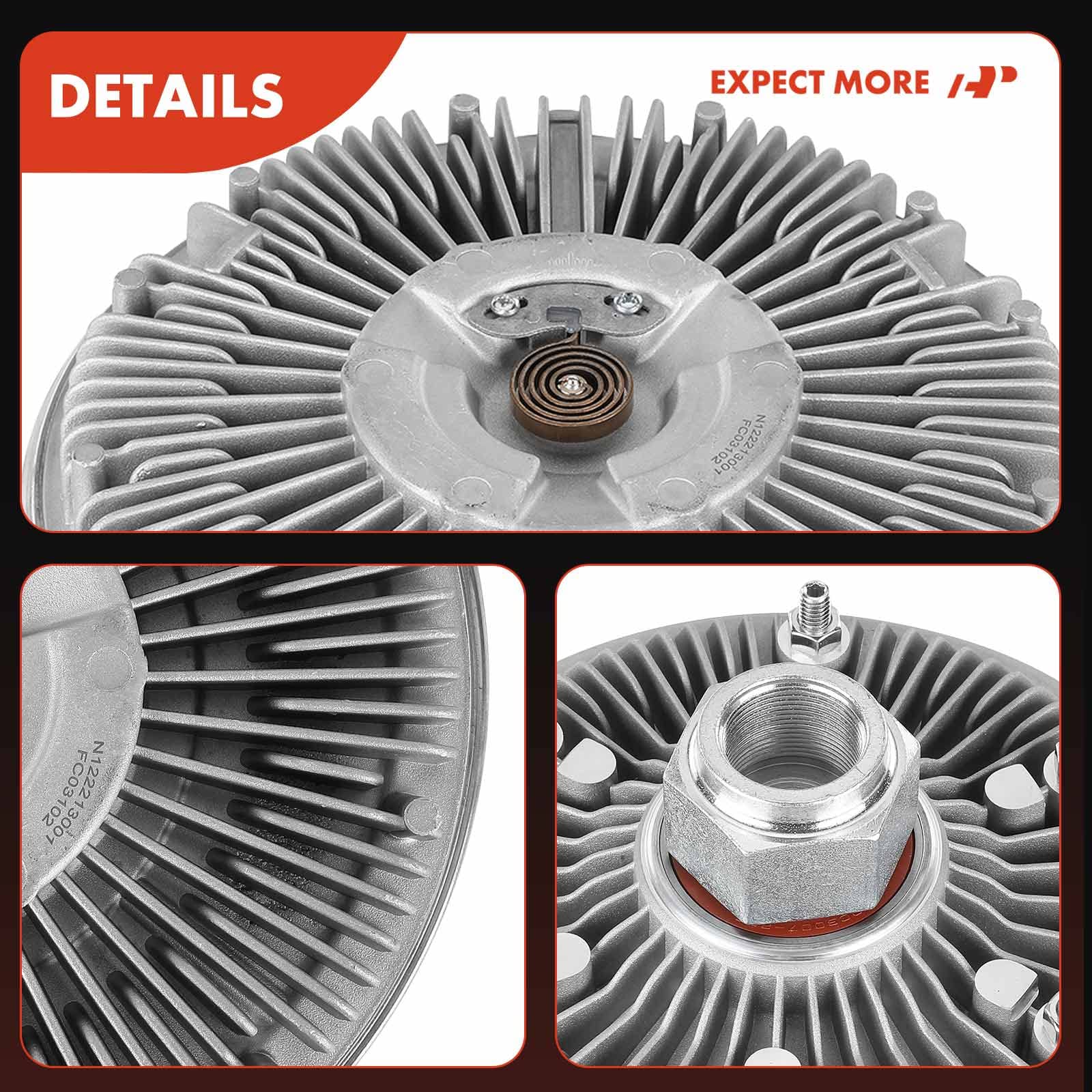 Premium Engine Cooling Fan Clutch for International DT466E Diesel Engine - Replacement for 7C4ZA616BA & 010021288 - Heavy Duty Truck & RV Cooling System Part