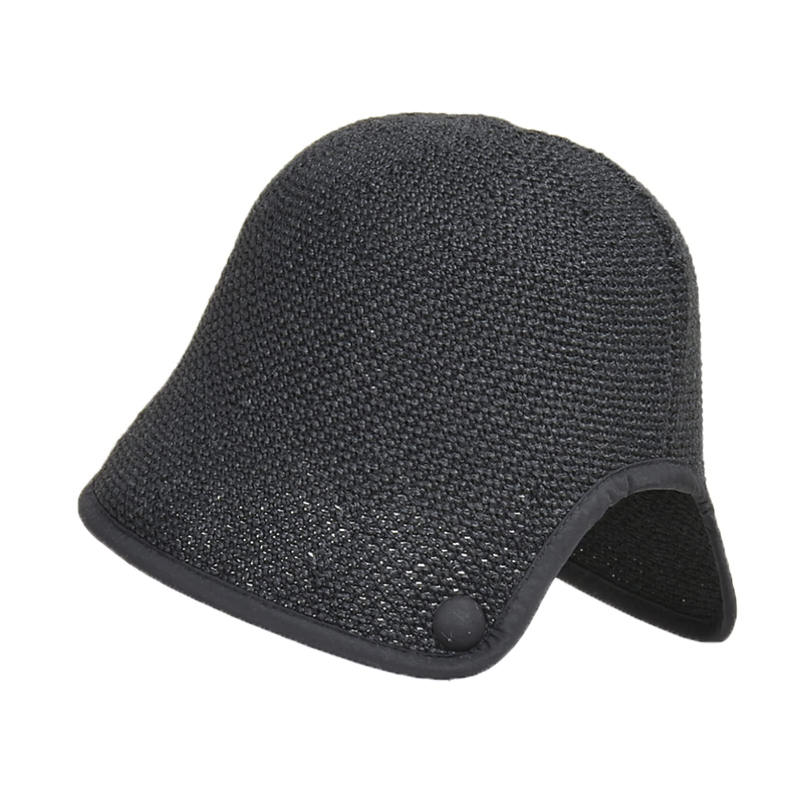 Women's Hand Woven Straw Sun Visor Hat - Korean Style Back Split Bucket Hat for Summer Beach, Outdoor & Travel Sun Protection - Perfect for Vacations, Gardening and Sunny Days