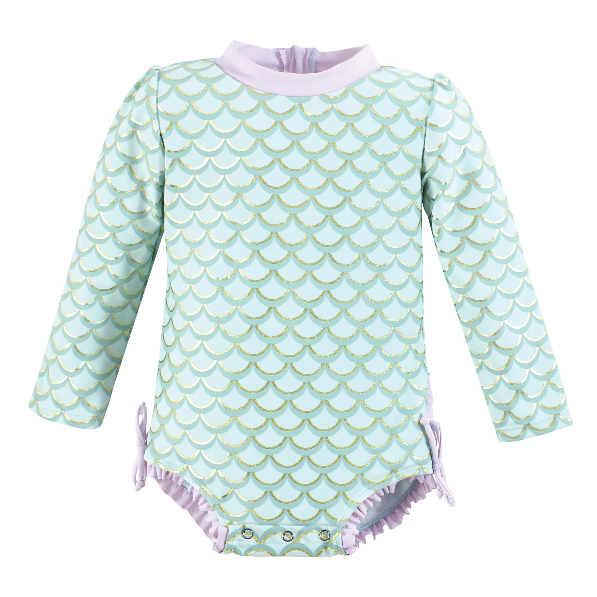 Hudson Baby Unisex Baby Rashguard & Toddler Swimsuit - UPF 50+ Sun Protection, Mermaid Design for Beach, Pool & Water Play | Soft & Comfortable Swimwear for Boys & Girls
