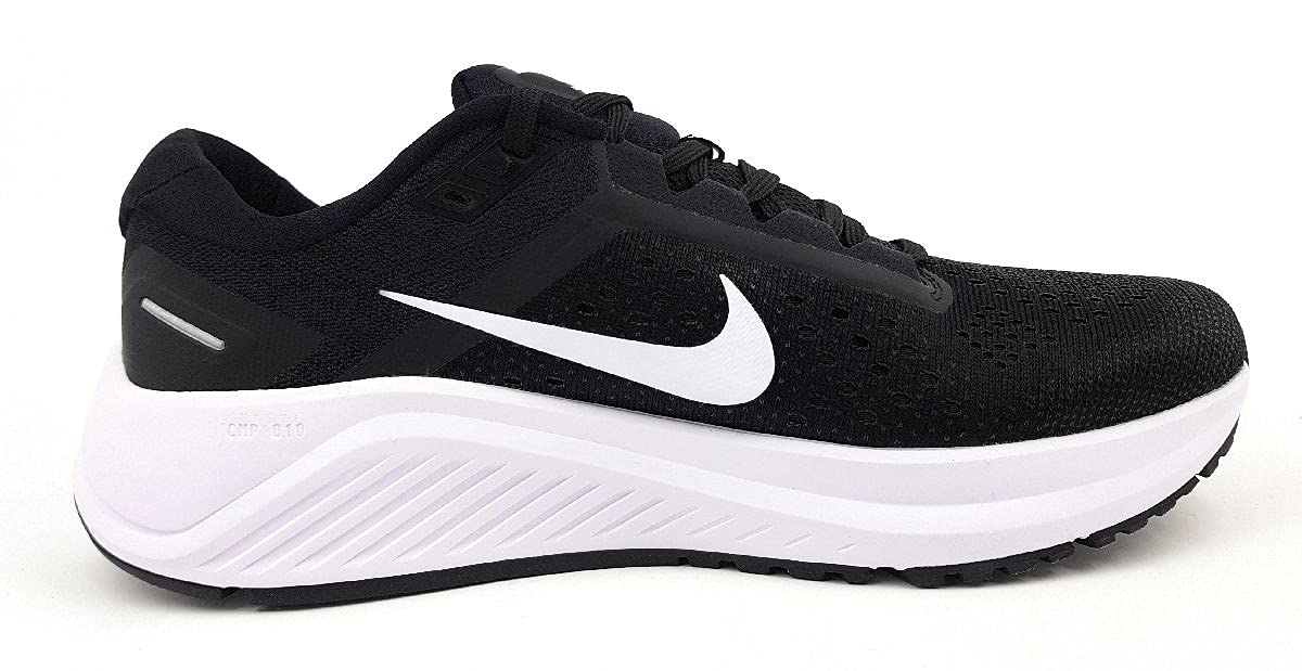 Nike Men's Air Zoom Structure 23 Trail Running Shoes - Black/White/Anthracite - Size 8 | Lightweight Cushioned Sneakers for Hiking, Outdoor Jogging & Rough Terrain Adventures