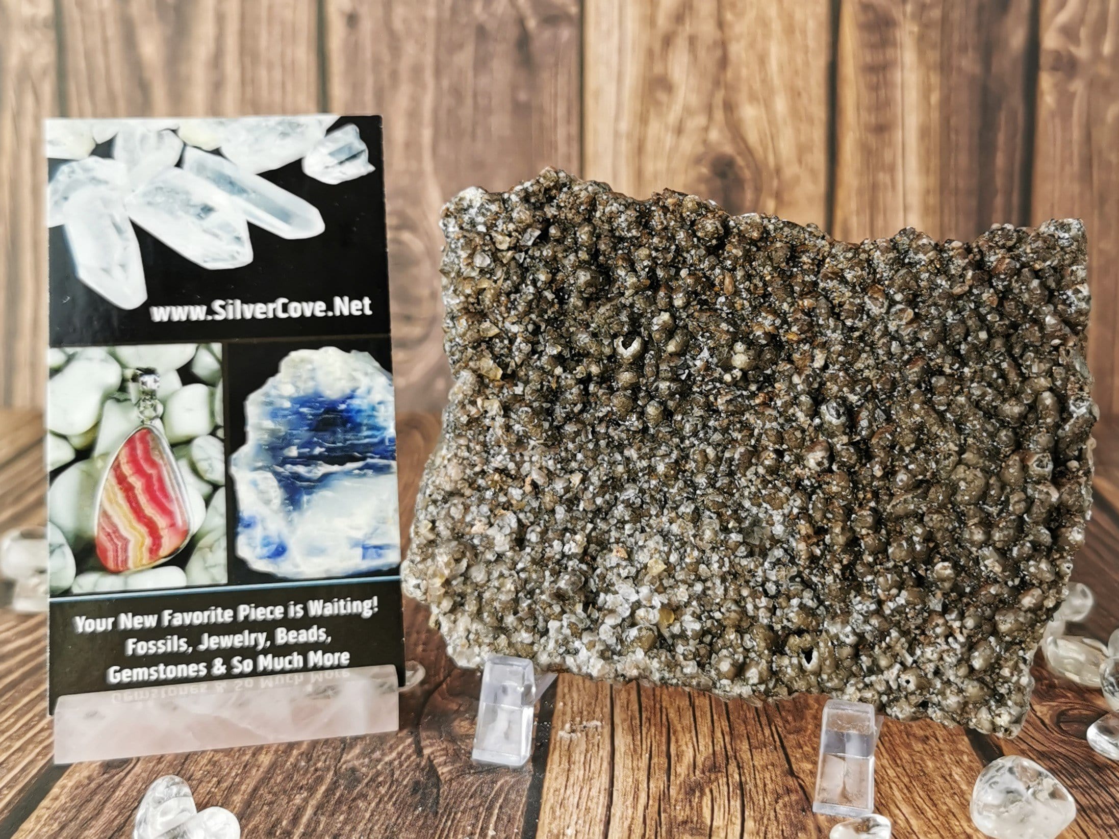Natural Dogtooth Calcite Crystal Specimen Plate - Collectible Mineral Display for Home Decor, Healing Crystals & Geology Enthusiasts | Perfect for Meditation, Feng Shui & Mineral Collections