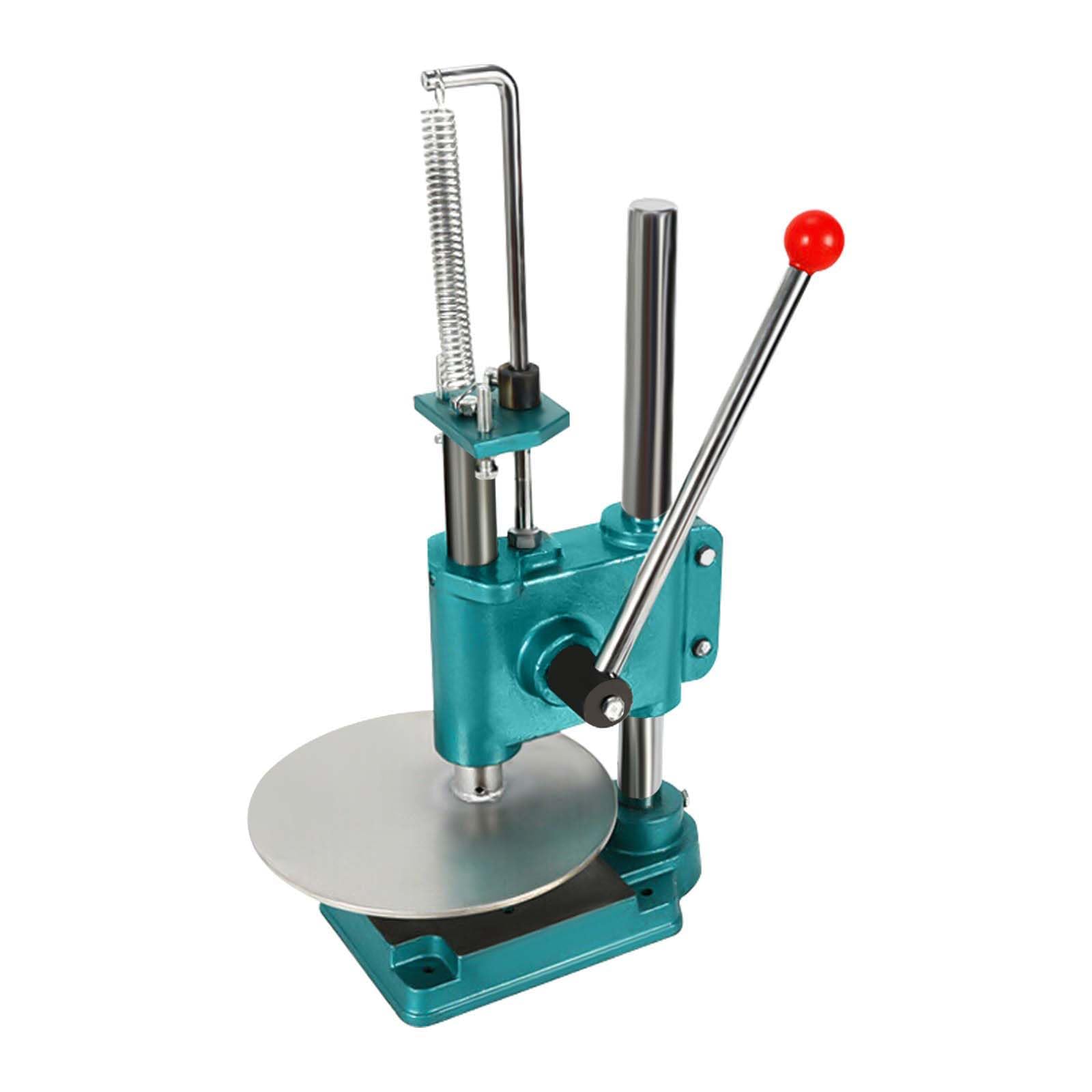 9.5 Inch Stainless Steel Pizza Dough Press Machine - Manual Pastry Press for Hand Pies, Bread Molds & Pie Crusts - 0.2-Inch Thickness - Perfect for Home & Commercial Kitchen Use - Ideal for Bakeries, Restaurants and Pizza Shops