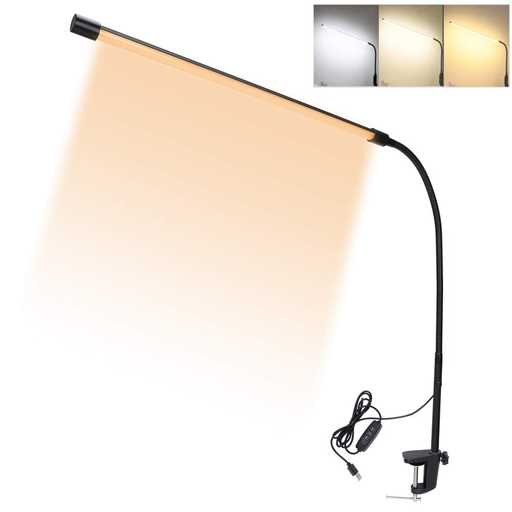2-Pack Adjustable Dimmable Desk Lamps with Long Flexible Arms - 360° Swivel for Reading, Eyelash Extensions, Nail Art & Office Work - Perfect for Home Office, Salon & Craft Room Lighting