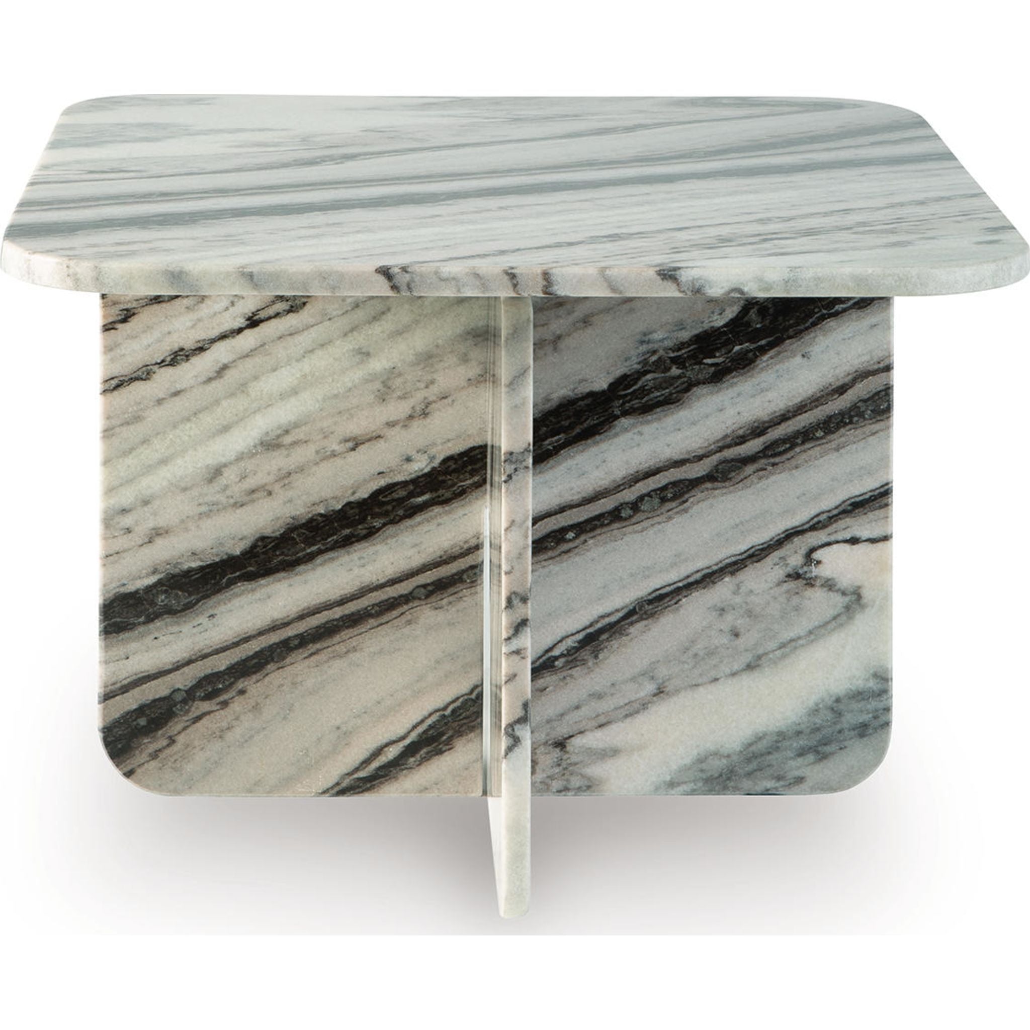 Baretton Modern Accent Table - Black, White, Taupe Finish | Small Side Table for Living Room, Bedroom, Office | Stylish Home Decor Furniture