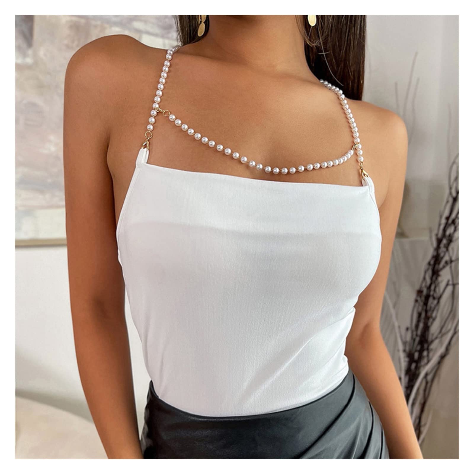 Women's Sleeveless Halterneck Camisole Top - Sexy Tube Vest for Summer, Beach, Party & Layering (Color: White, Size: S) | Comfortable & Stylish Casual Wear