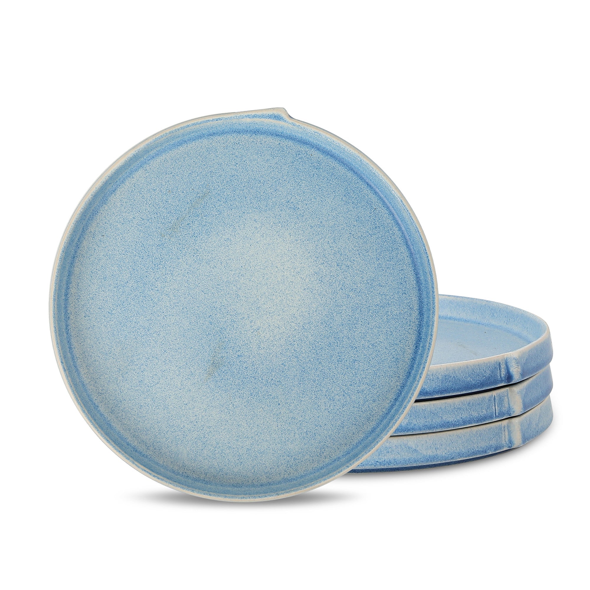 Premium Blue Stoneware Dinner Plate Set - Durable Ceramic Plates for Everyday Dining, Restaurant Use & Special Occasions
