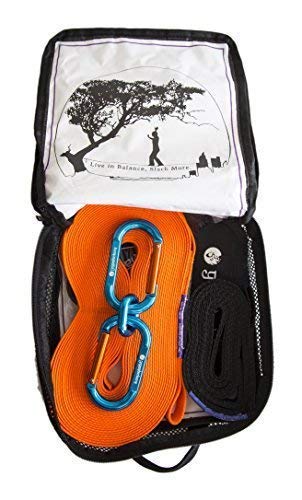 50ft Slackline Kit for Yoga & Balance Training - Includes Anchor Straps - Perfect for Backyard, Park & Outdoor Fitness Activities