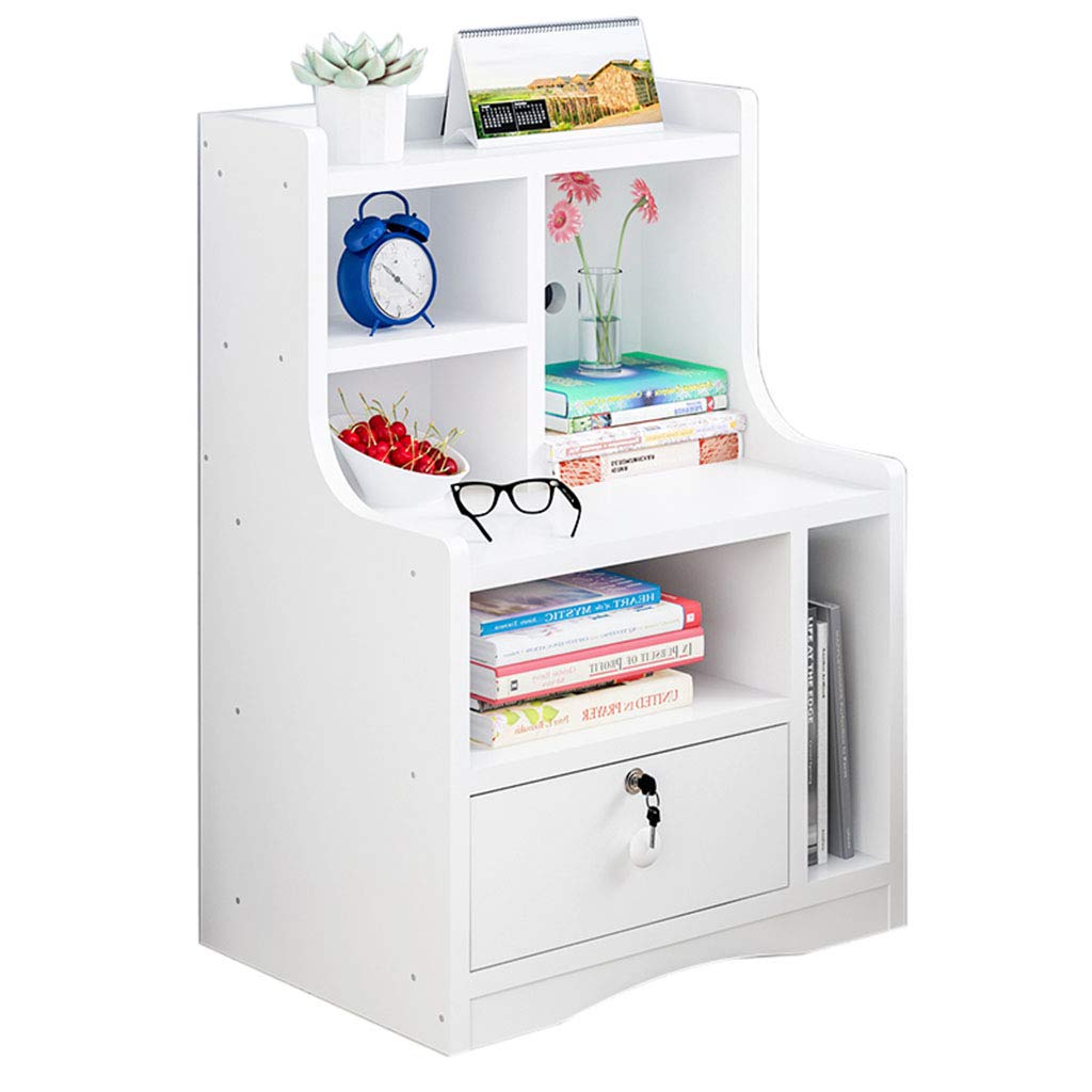 MENA UK Home Multi-Function Storage Table with Large-Capacity Drawers - Easy Assembly Bookcase Organizer for Living Room, Bedroom & Office Storage Solutions
