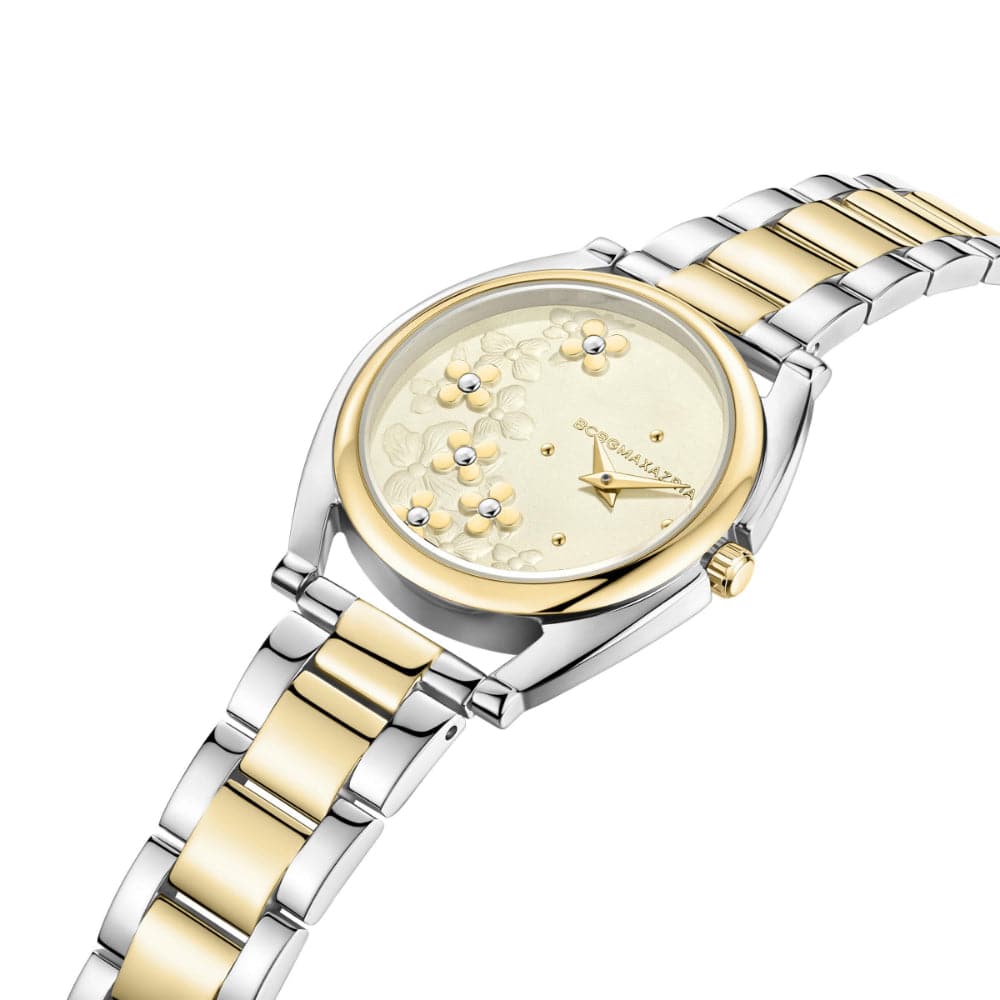 BCBGMAXAZRIA BAWLG2133702 Two-Tone Stainless Steel Women's Watch - Elegant & Durable Timepiece for Work, Parties & Everyday Wear