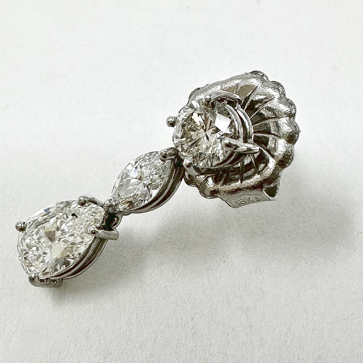 14K/18K Gold & Platinum Diamond Drop Earrings for Women - Elegant Dangle Earrings for Weddings, Parties & Special Occasions
