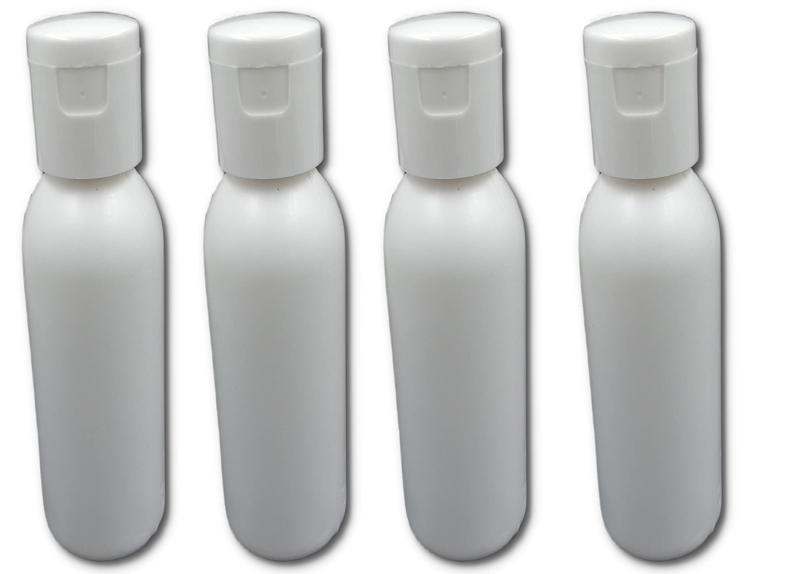 50ml HDPE Empty White Plastic Bottles - Refillable Travel-Size Cosmetic Containers with Leak-Proof Flip Cap - Pack of 12 for Toiletries, Shampoo, Lotion & Beauty Products - Perfect for Travel, Gym & Home Use