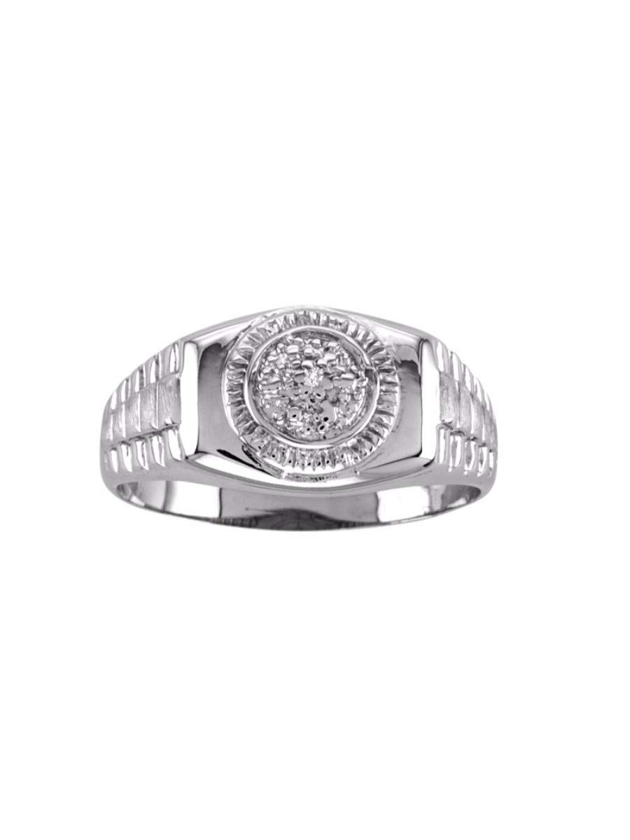 Rylos Ring Sterling Silver Diamond Ring for Men – Designer-Inspired Luxury Wedding Band, Sizes 6-13 – Perfect for Engagement, Anniversary & Special Occasions
