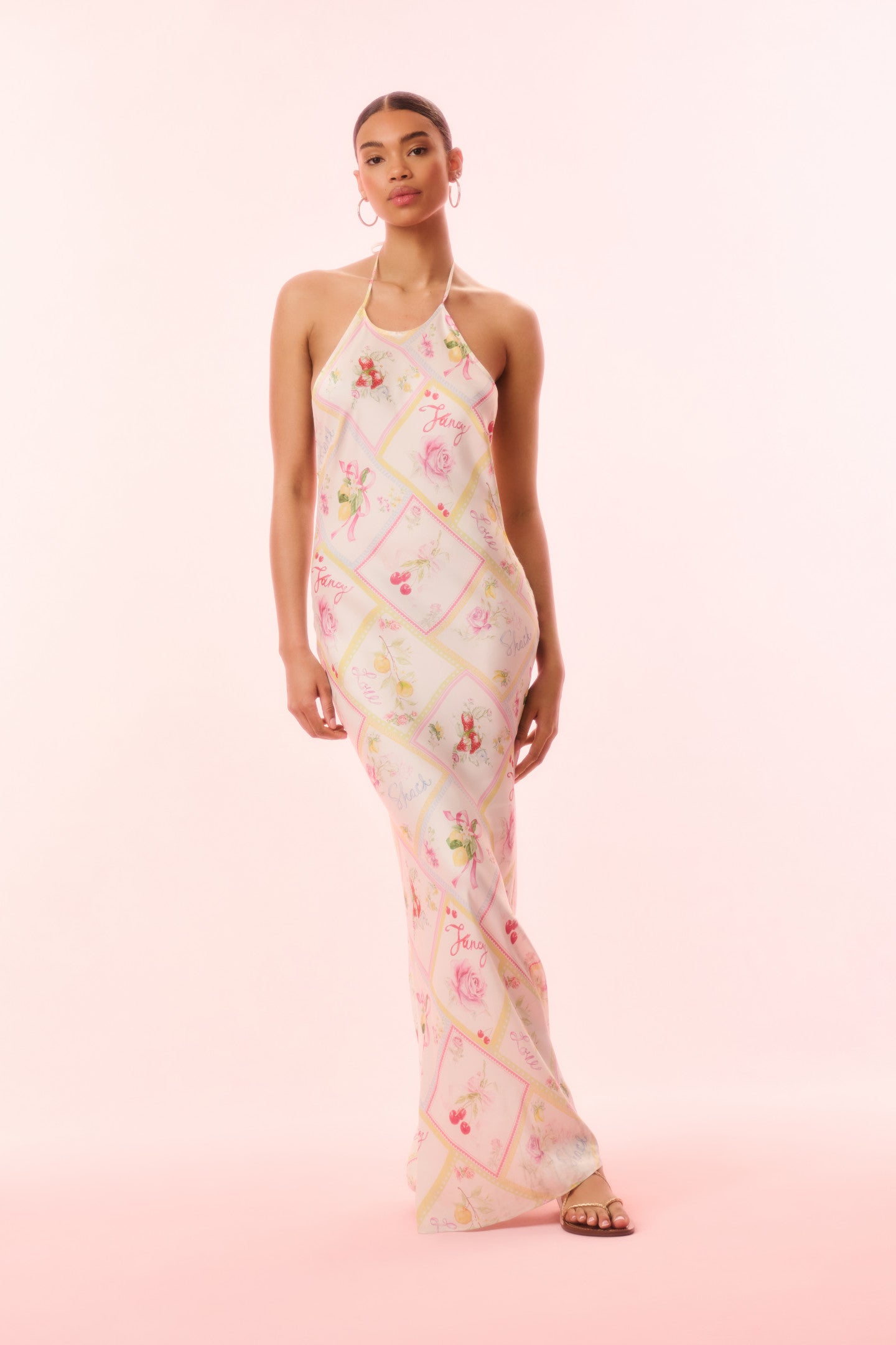 Brynthe Women's Silk Blend Fruit Print Dress - Elegant Floral Summer Dress for Casual Wear, Parties & Vacations