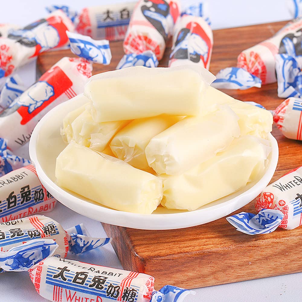 SIJIYUNLI White Rabbit Creamy Candy 8oz (227g) - Classic Milk Flavored Hard Toffee for Holidays, Gifts & Snacking