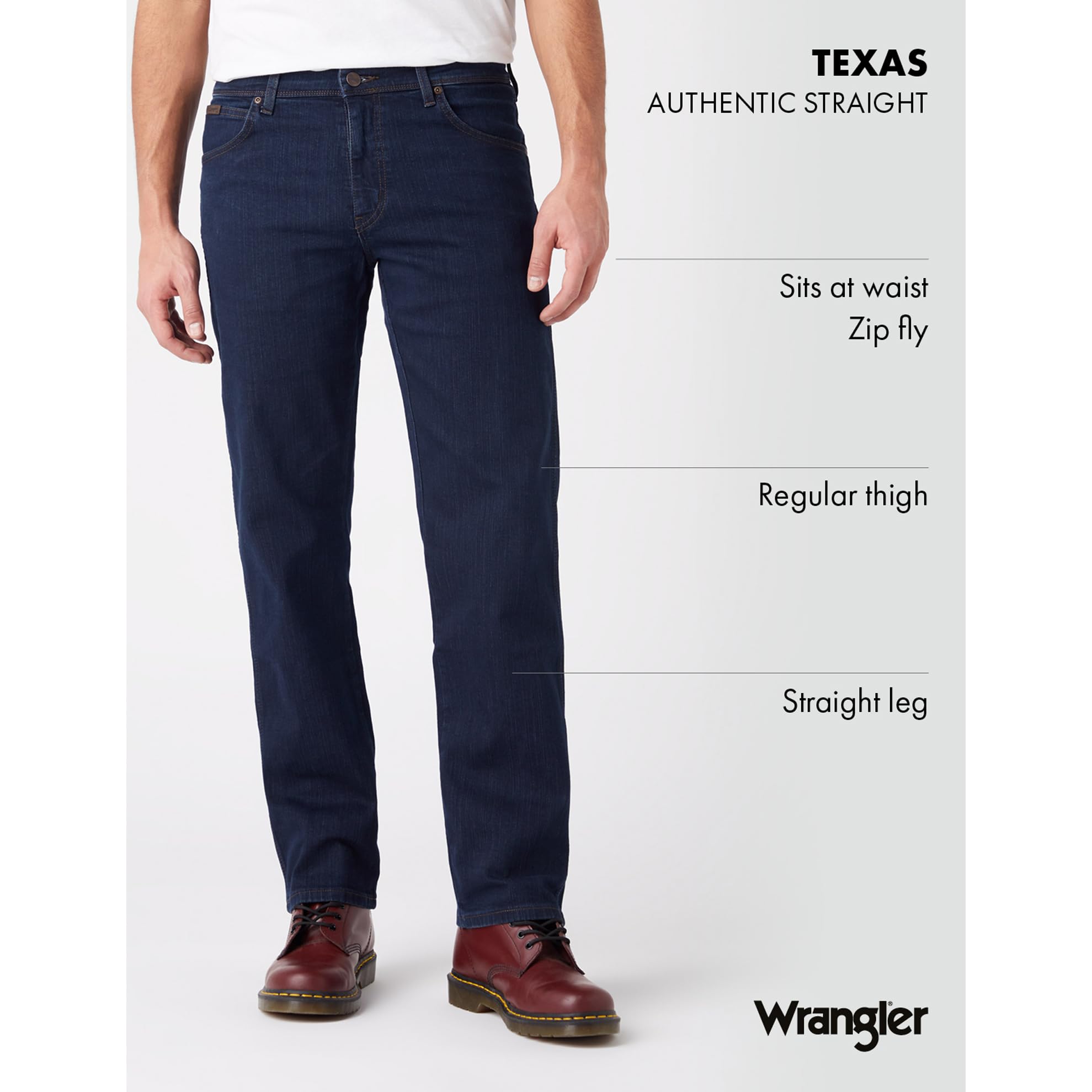 Wrangler Men's Texas Tonal Jeans - Classic Fit Denim Pants for Casual Wear, Work & Outdoor Activities | Comfortable & Durable Jeans for Everyday Use