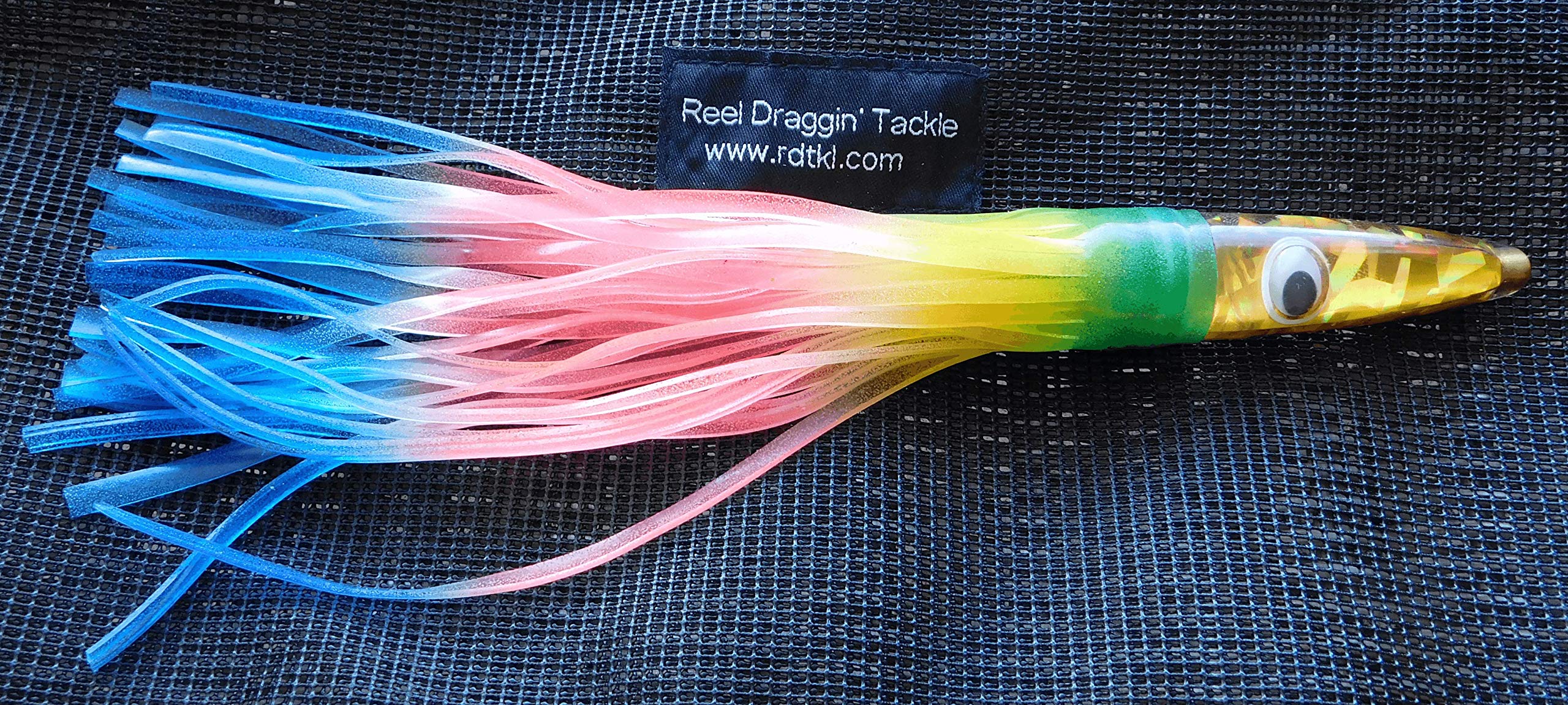 Reel Draggin' Slammer Tuna Trolling Lure - 10 Inch Straight Running Saltwater Fishing Lure with Rainbow Color - Perfect for Offshore Tuna, Marlin & Big Game Fishing