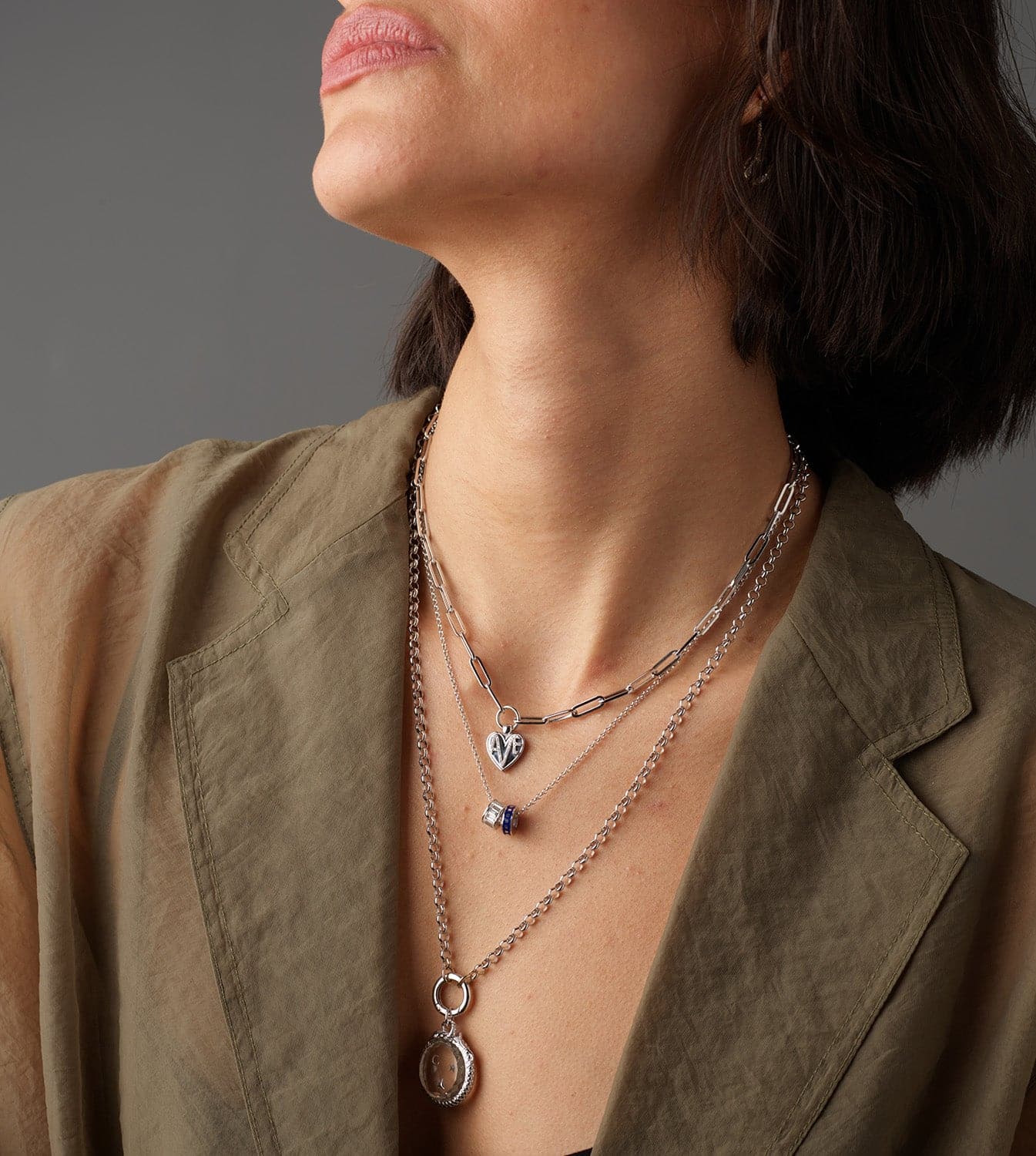 Baguette Diamond Heartbeat Pendant Necklace in 14K White Gold - Elegant Jewelry Gift for Women, Perfect for Anniversaries & Romantic Occasions