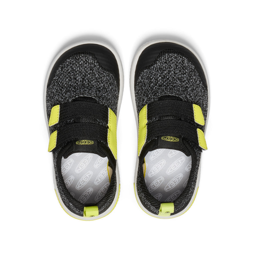 KNX Knit Double Strap Sandals for Toddlers & Little Kids - Black/Evening Primrose | Comfortable & Stylish Summer Shoes for Playtime, Beach & Outdoor Adventures
