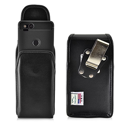 Google Pixel 2 Leather Holster - Turtleback Belt Case with Rotating Clip for Outdoor & Work