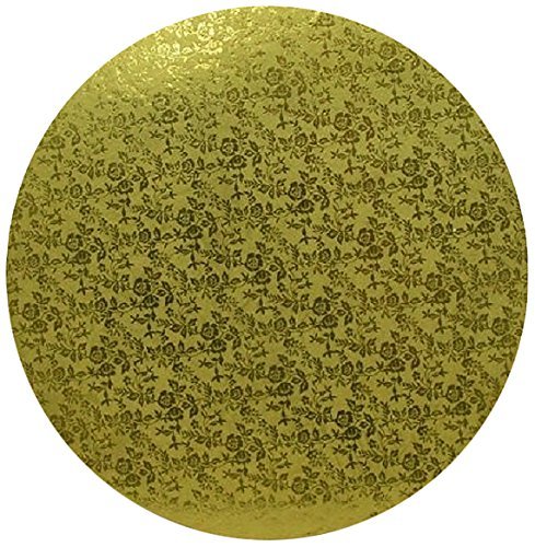 8 Inch Gold Round Drum Cake Board - Sturdy Cake Base for Wedding, Birthday & Party Decorations - Perfect for Professional Baking & Home Dessert Displays