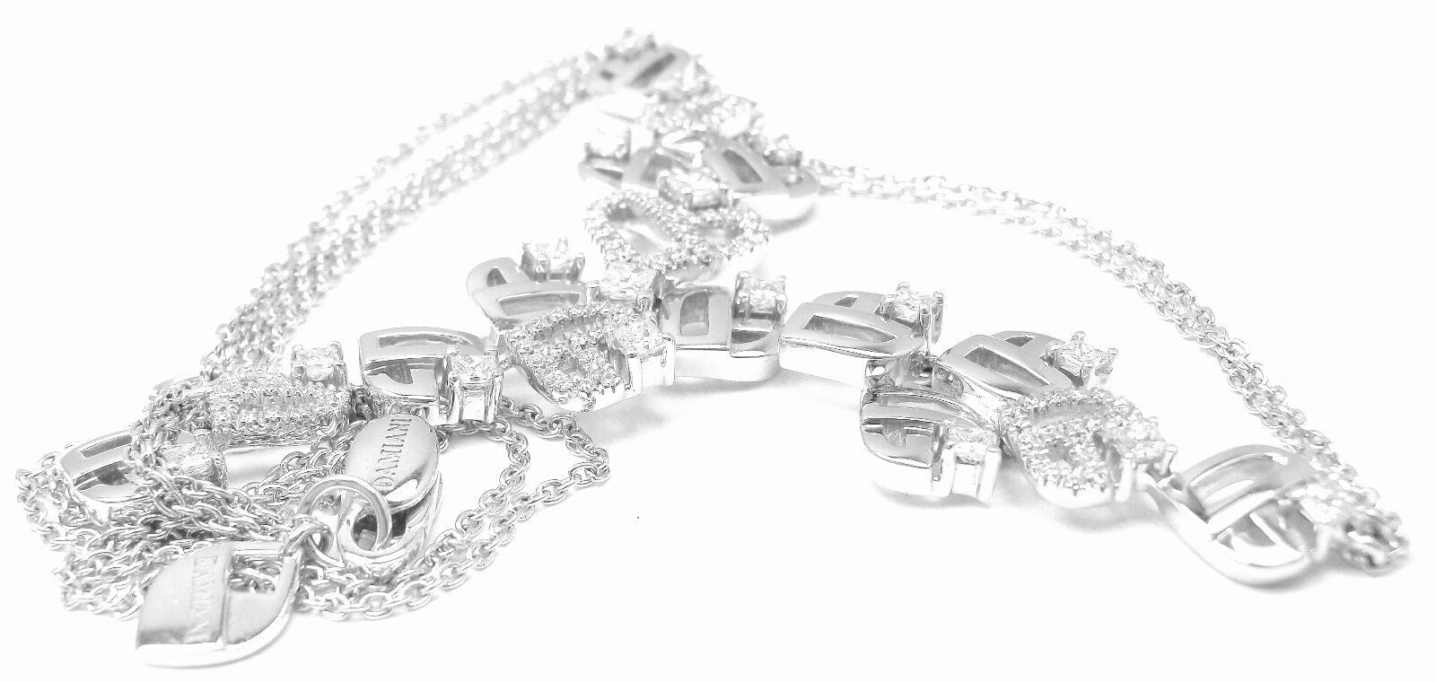 Authentic Damiani 18k White Gold Diamond Drop Necklace for Women | Elegant Pendant Jewelry Gift for Anniversary, Wedding & Special Occasions